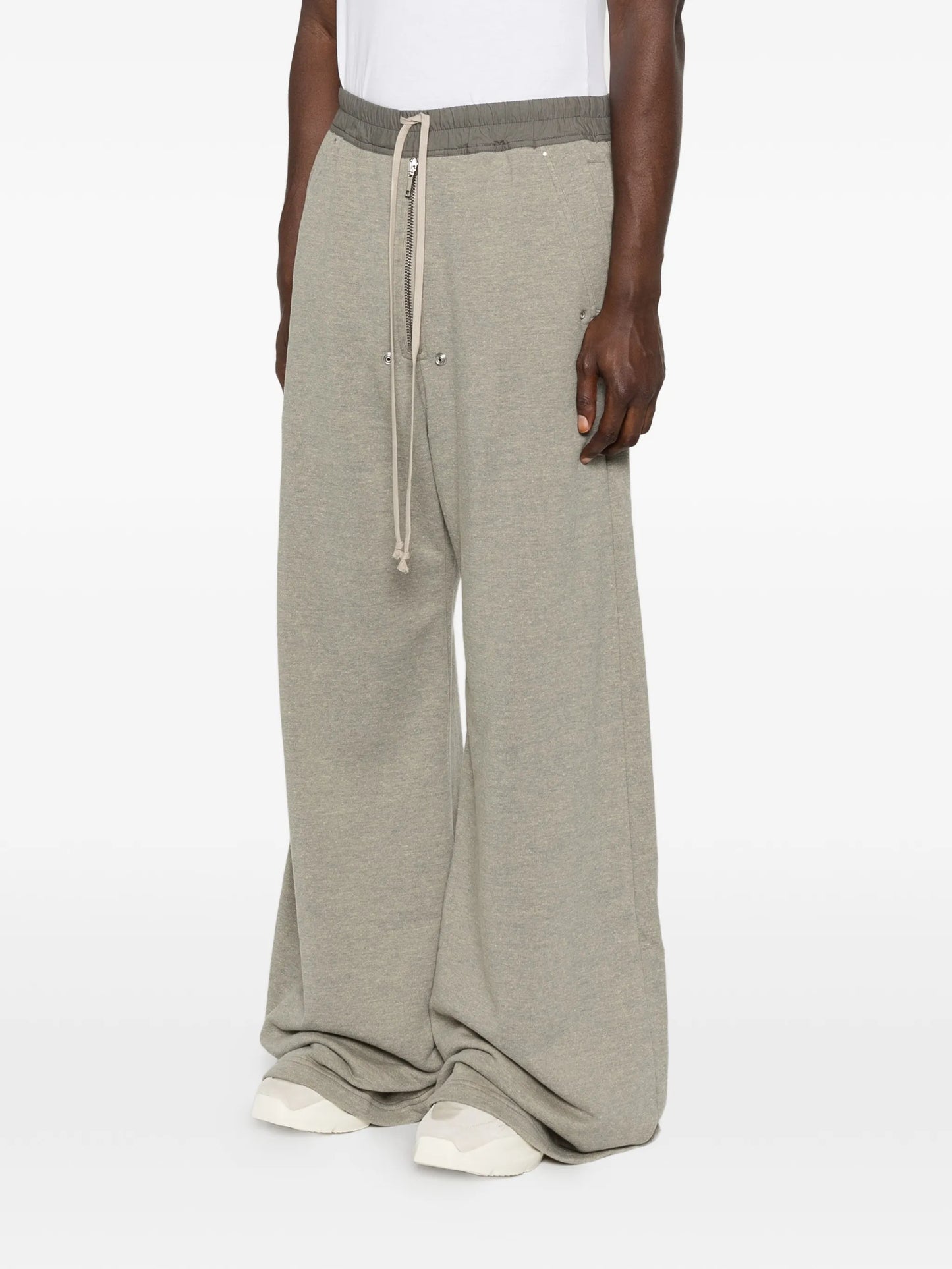 drawstring wide-leg trousers