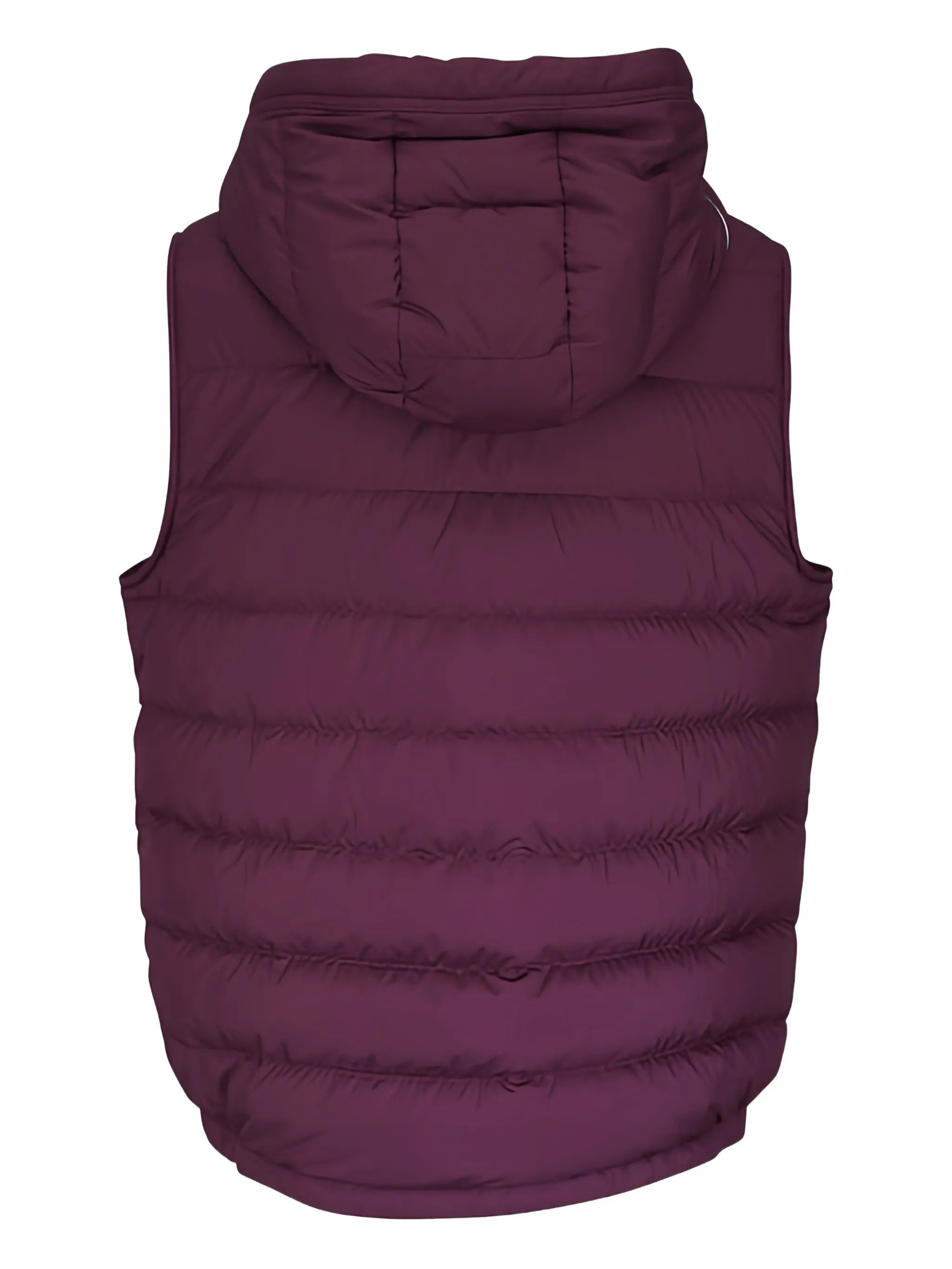 hooded logo gilet