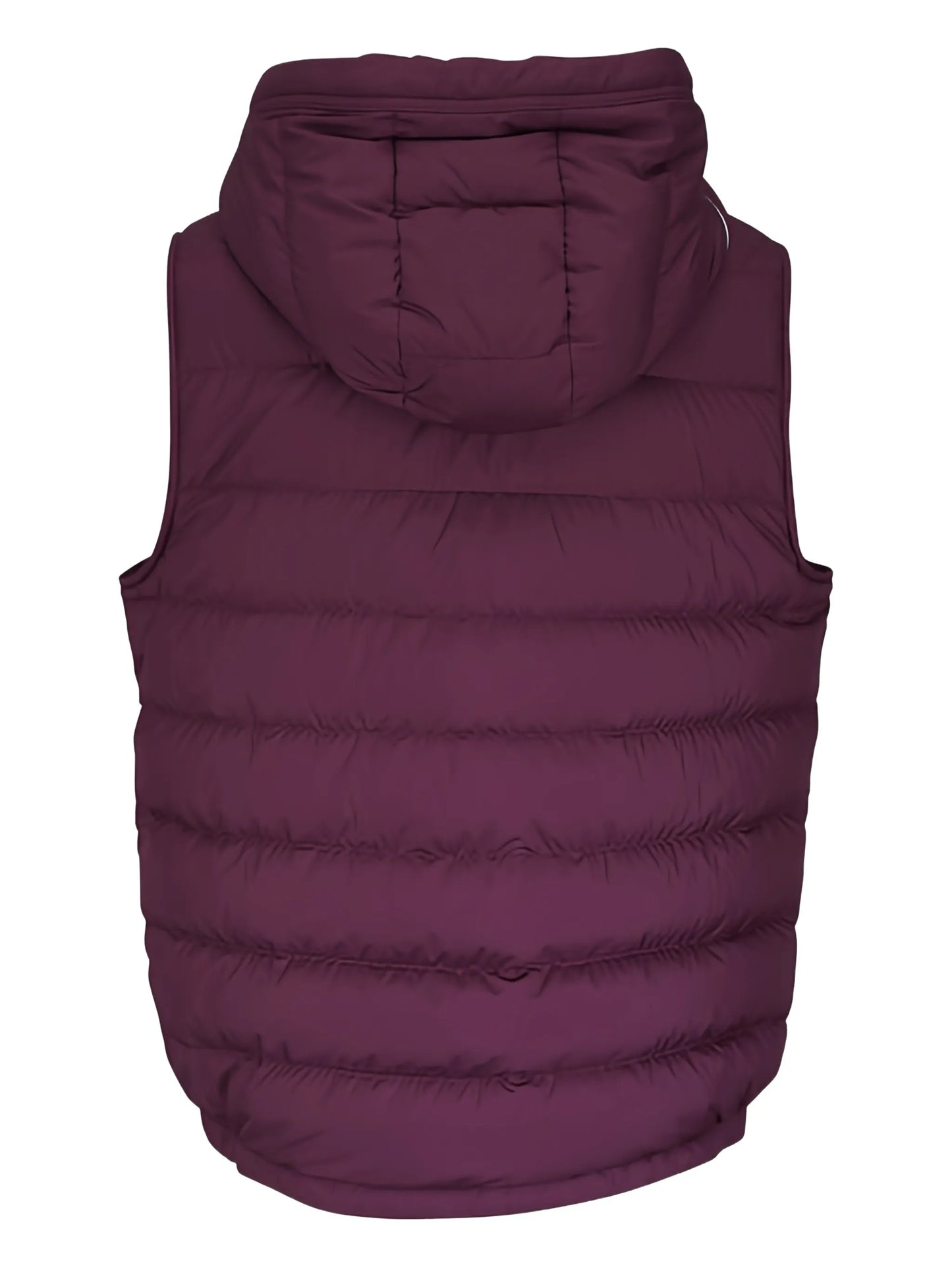 hooded logo gilet