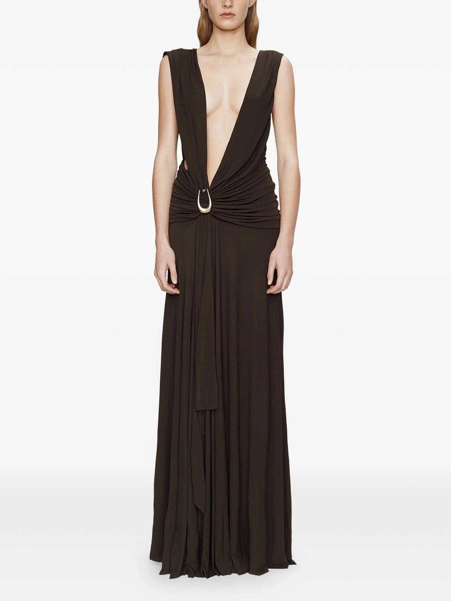 draped maxi dress