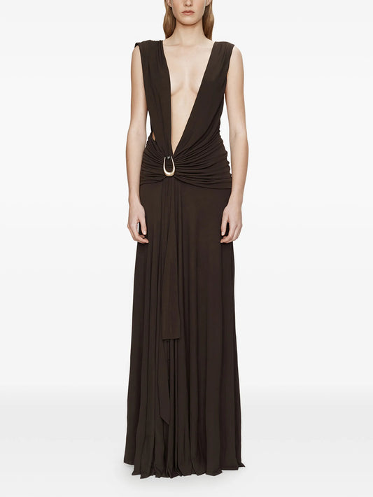 draped maxi dress