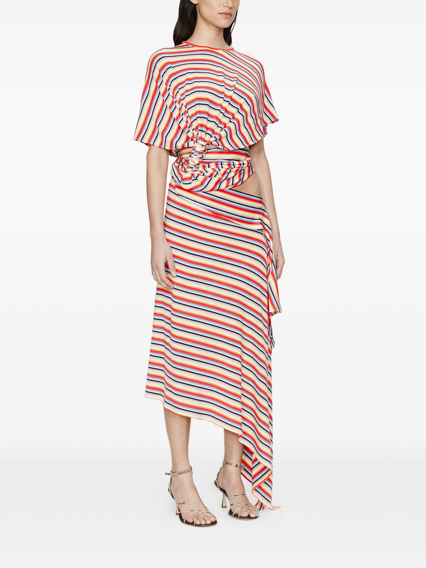 calypso coiled jersey striped T-shirt