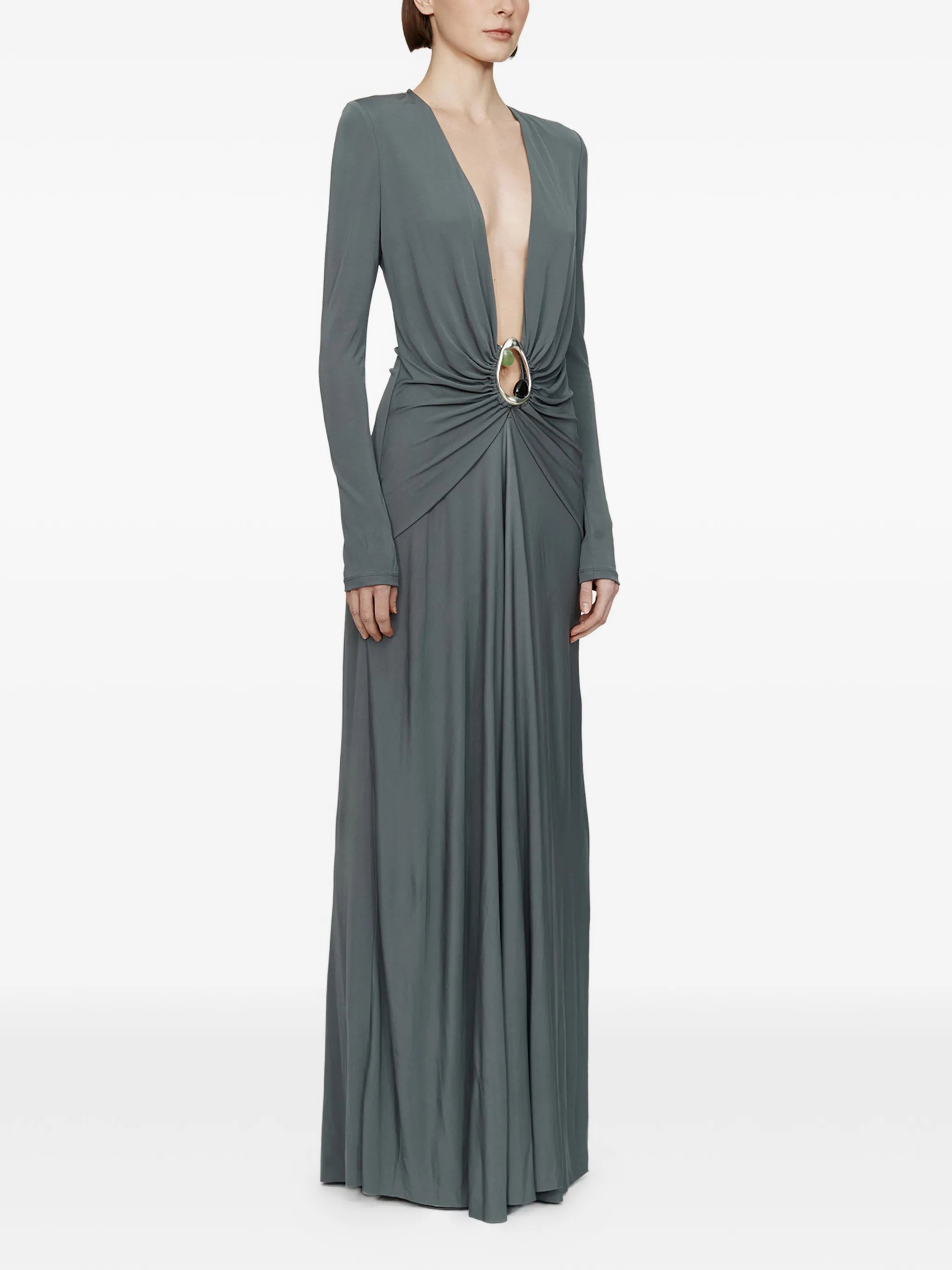 Orica ruched V-neck maxi dress