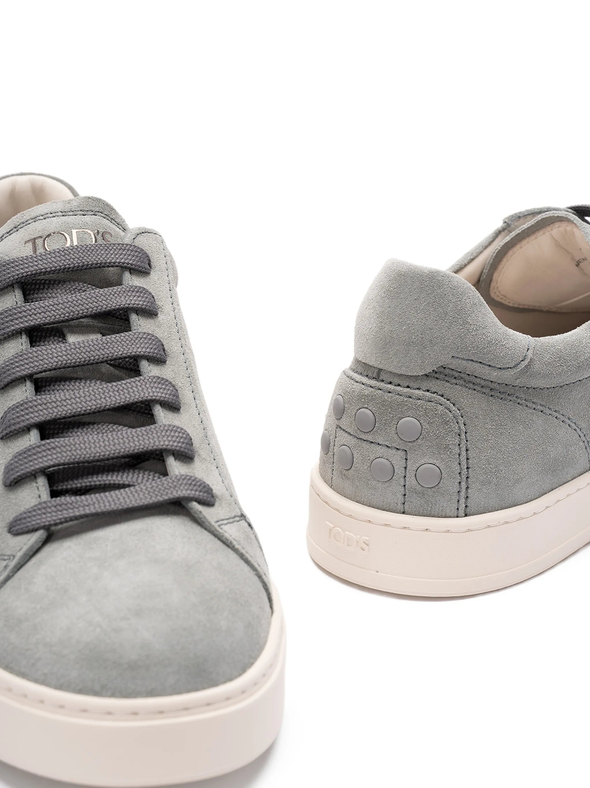 leather lace-up low-top sneakers