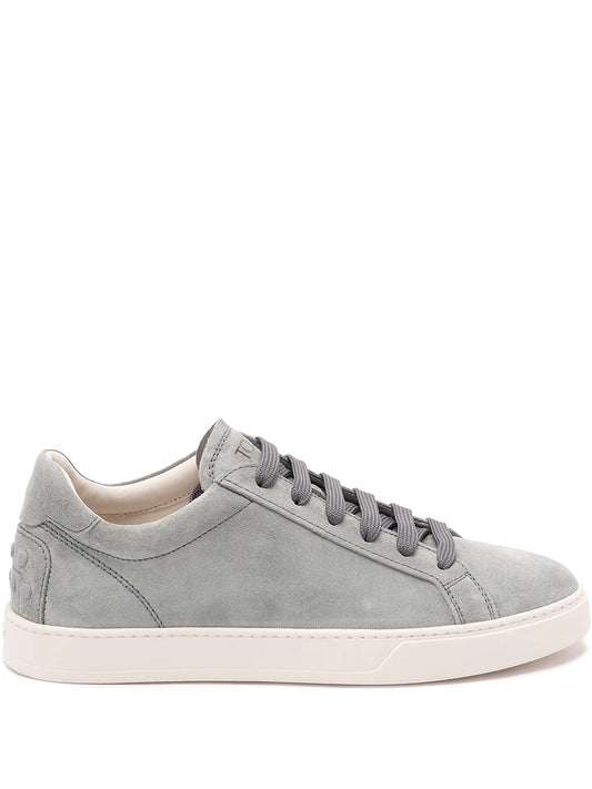 leather lace-up low-top sneakers