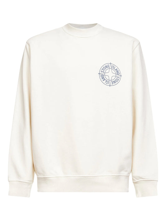 ribbed logo print sweatshirt