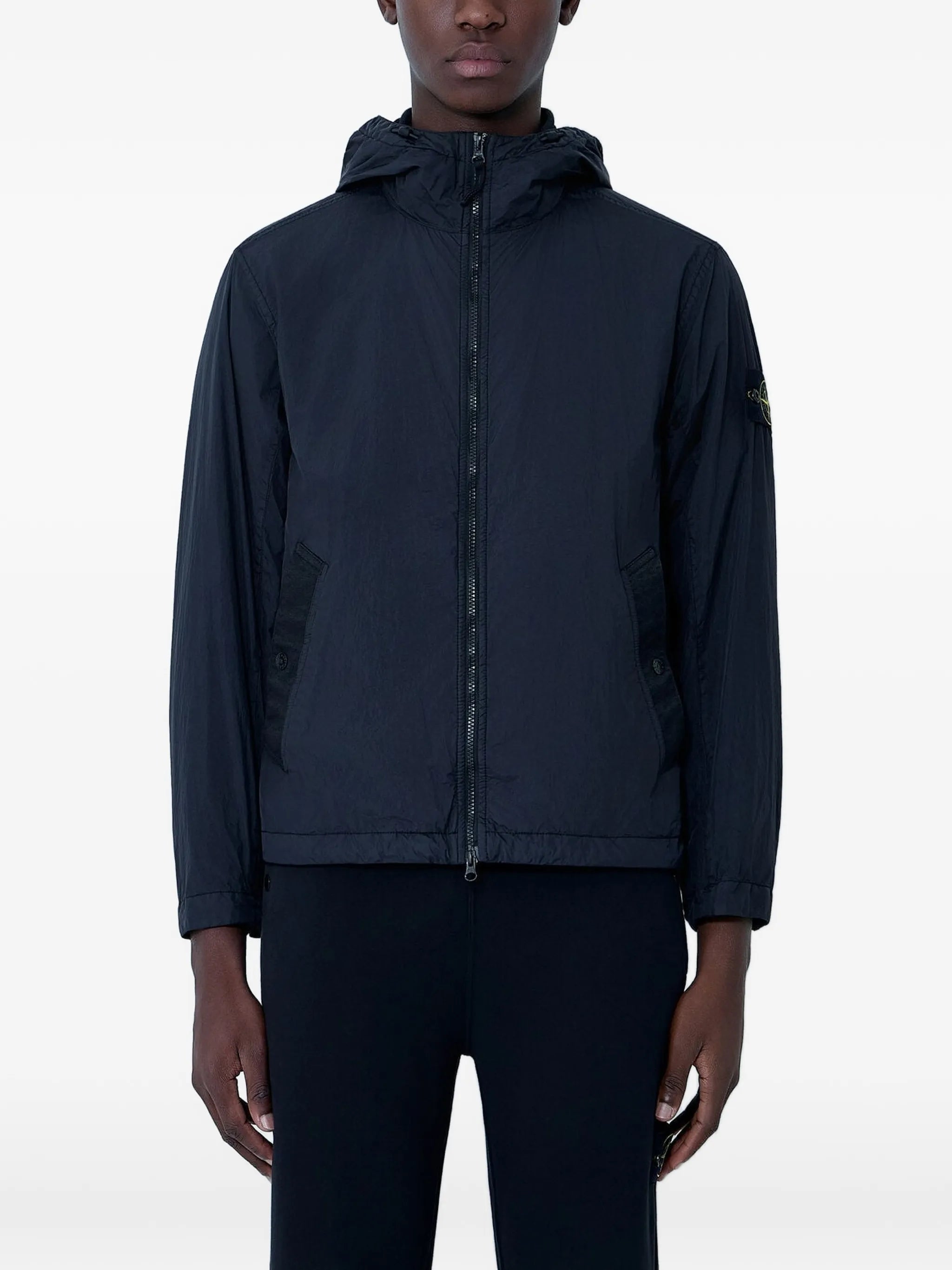 hooded zip-up jacket