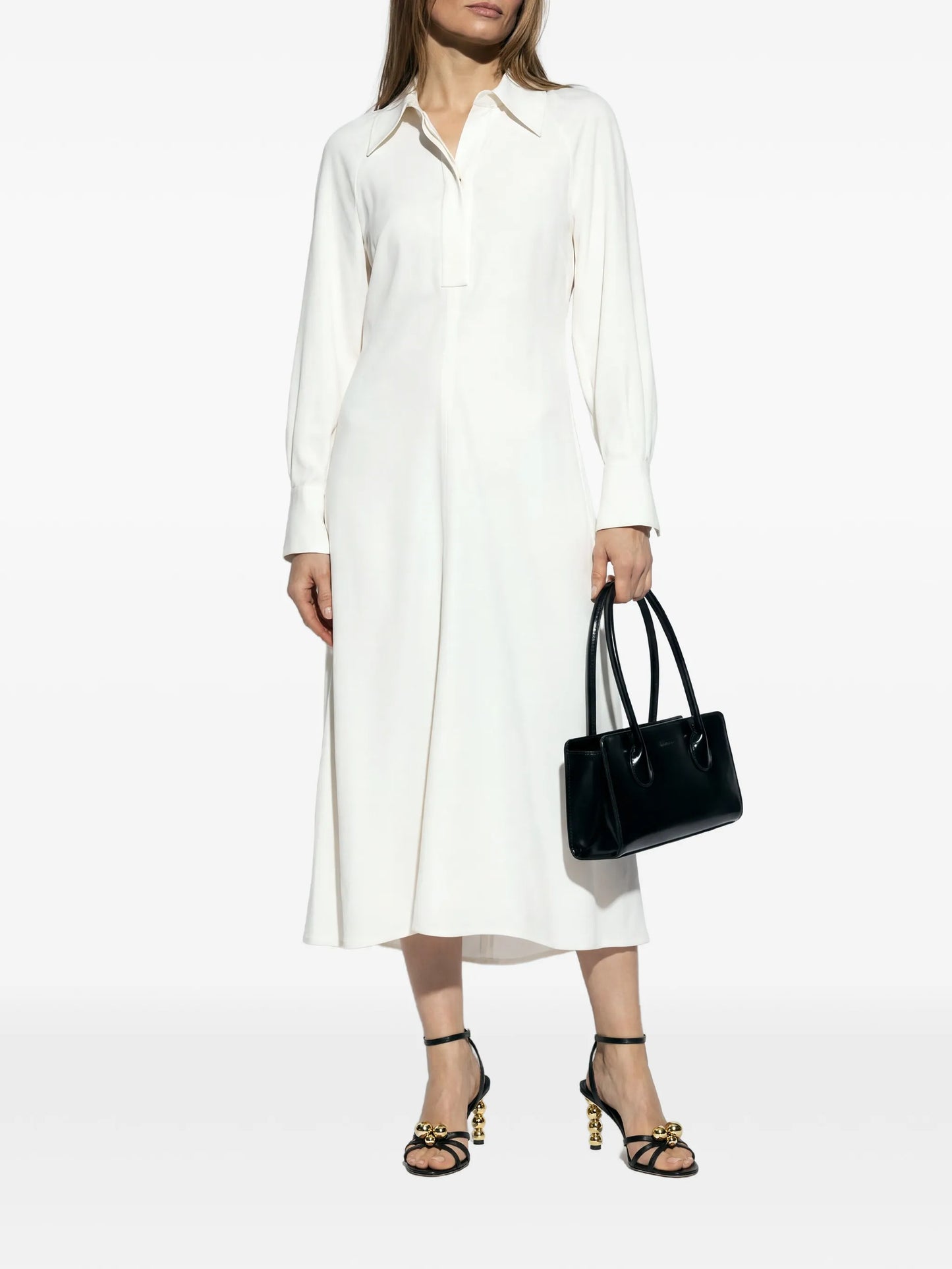 collared midi dress