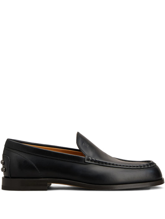 metal-studded loafers