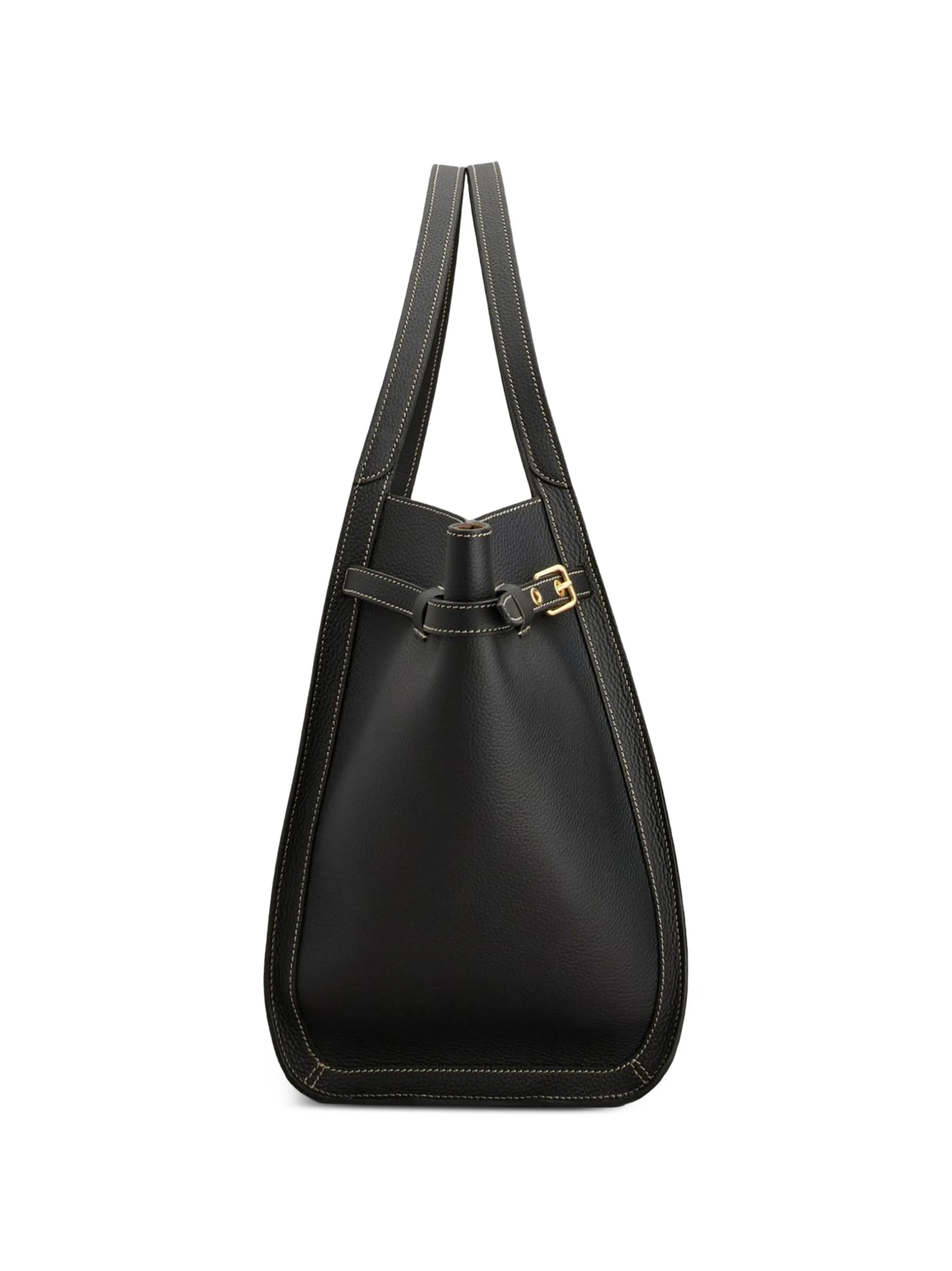 T Signature shopping bag in leather medium