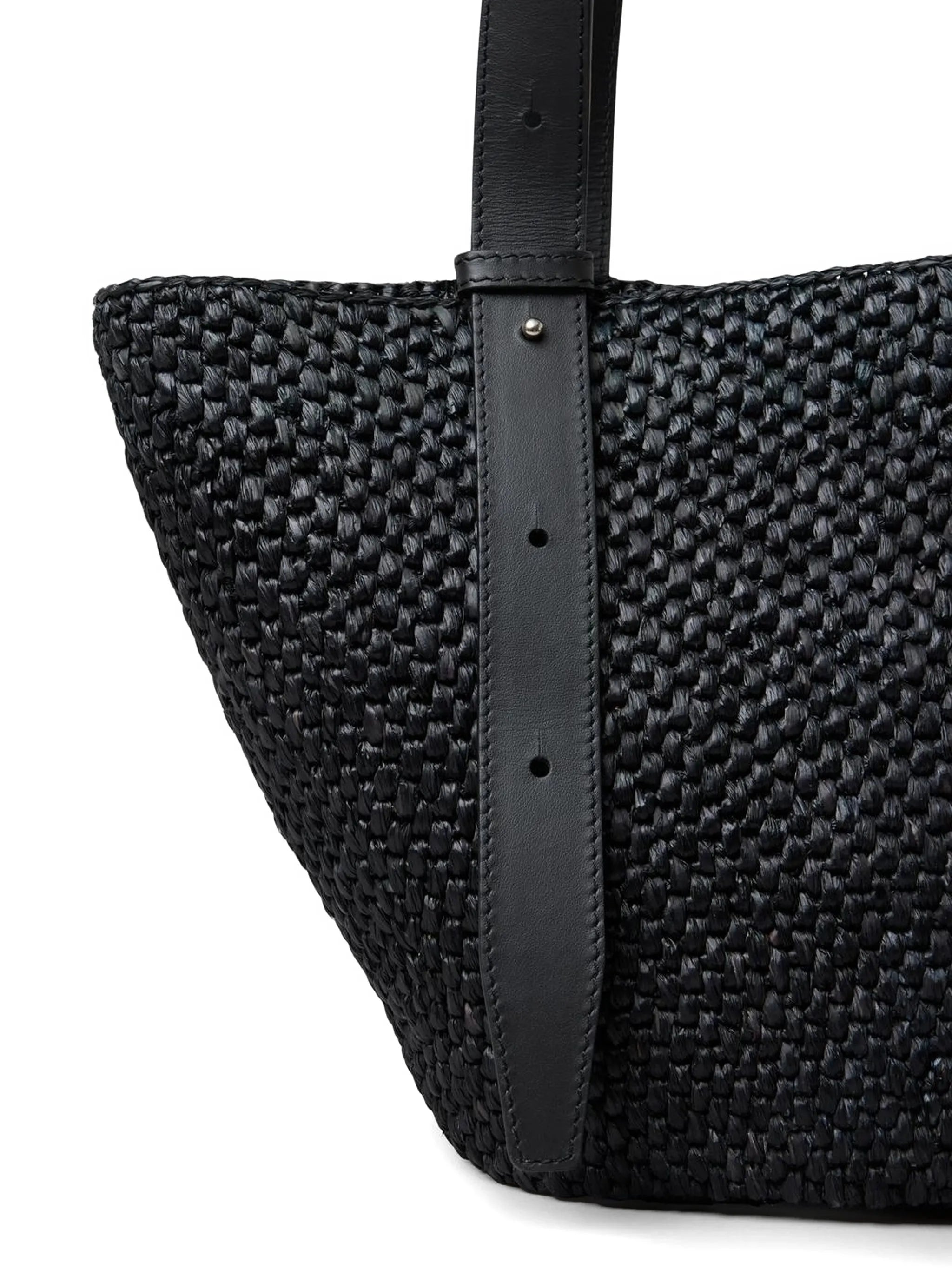 small The Bianca raffia tote bag