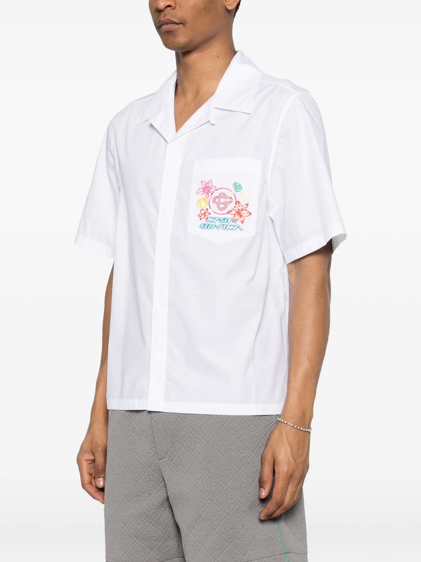 graphic embroidered shirt
