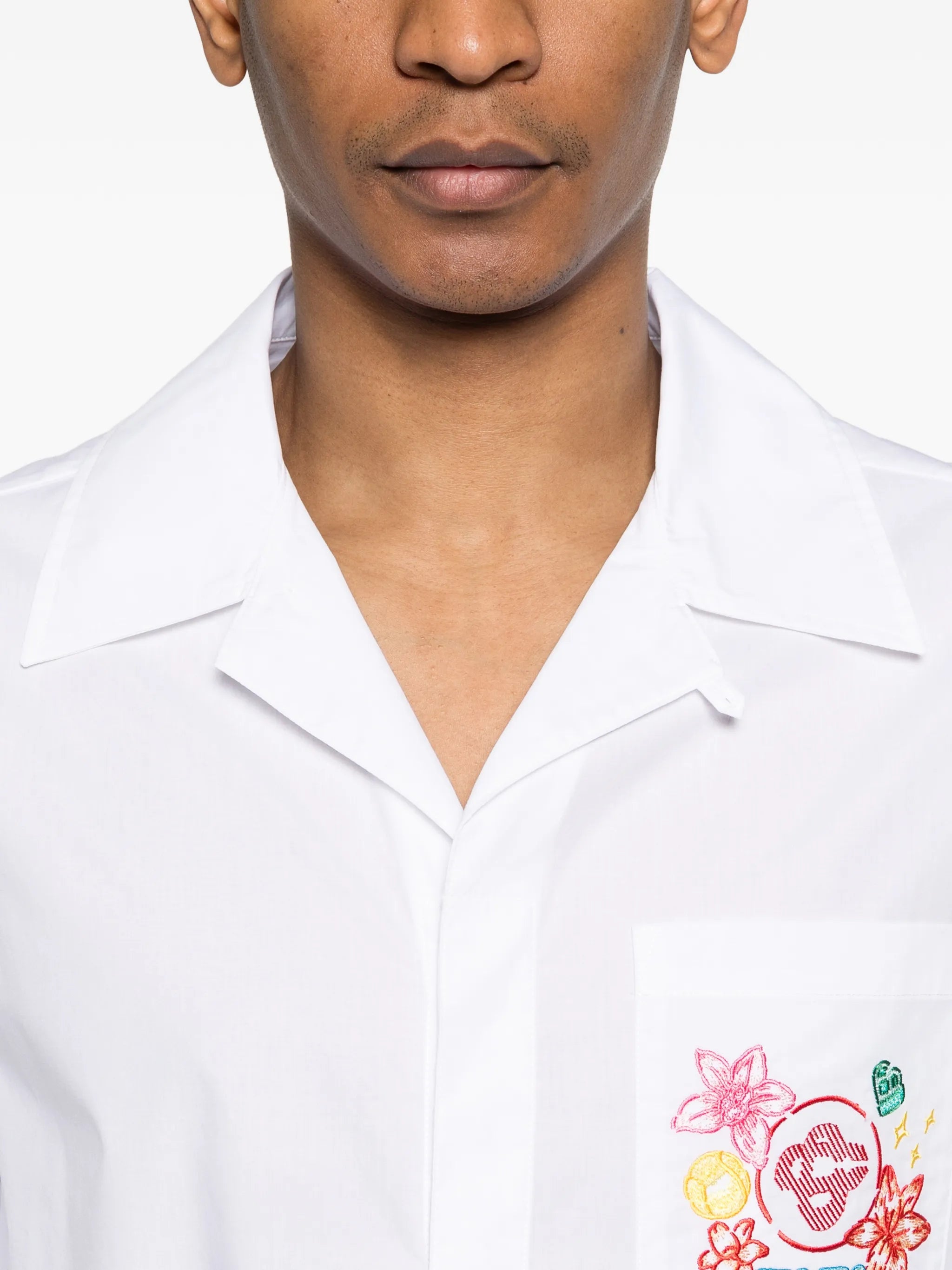 graphic embroidered shirt