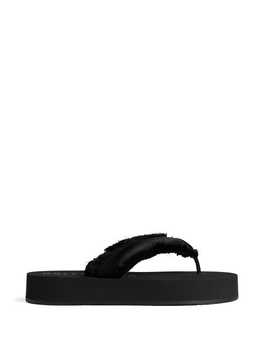 fringed flat flip-flops