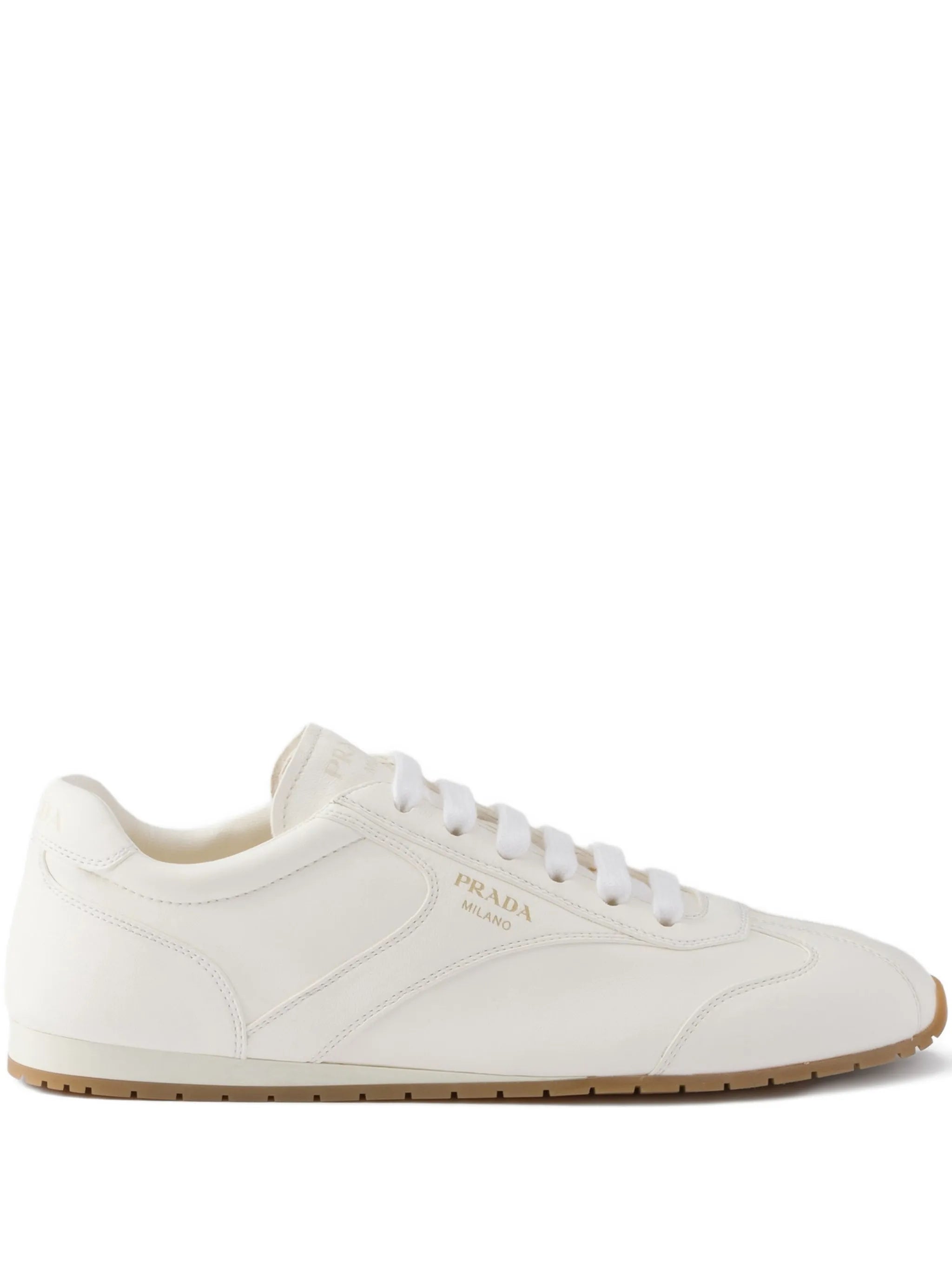 leather lace-up sneakers