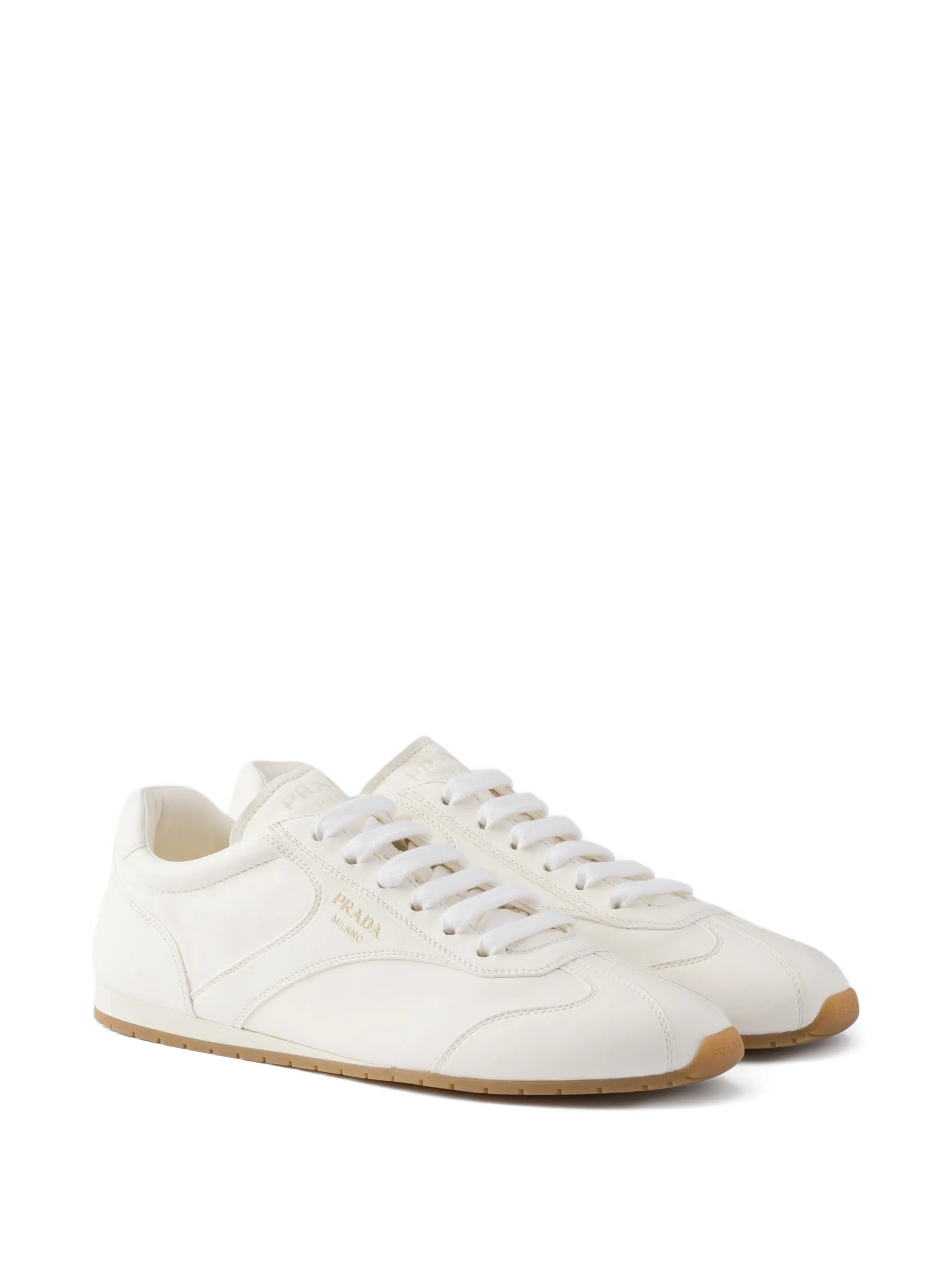 leather lace-up sneakers
