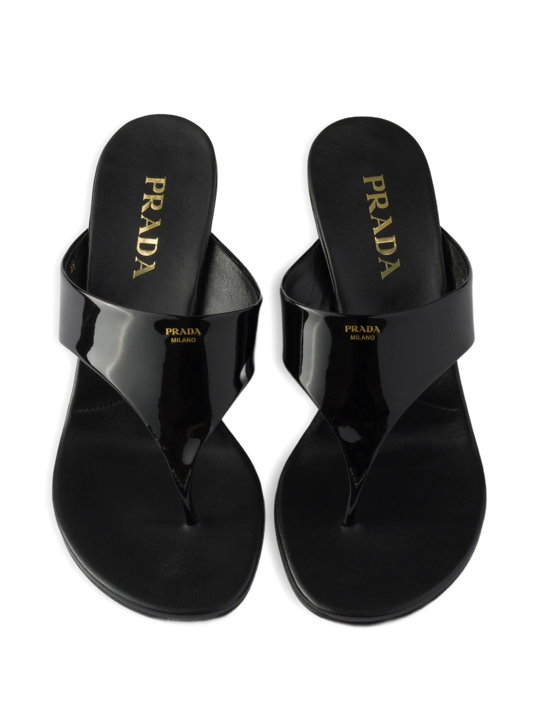 patent-leather wedge sandals