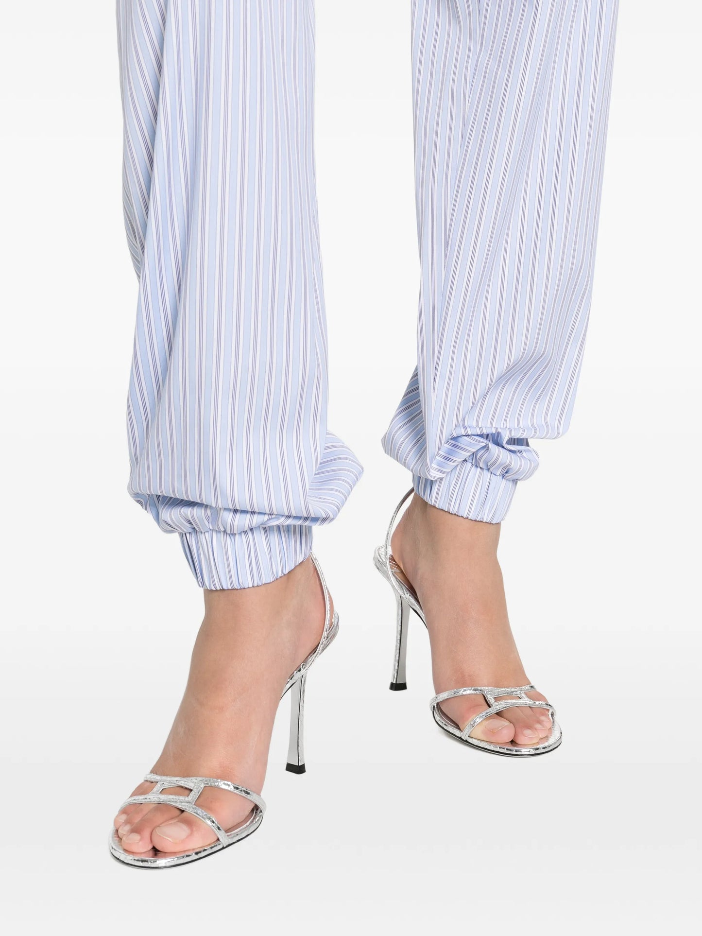 stripe pull track pants