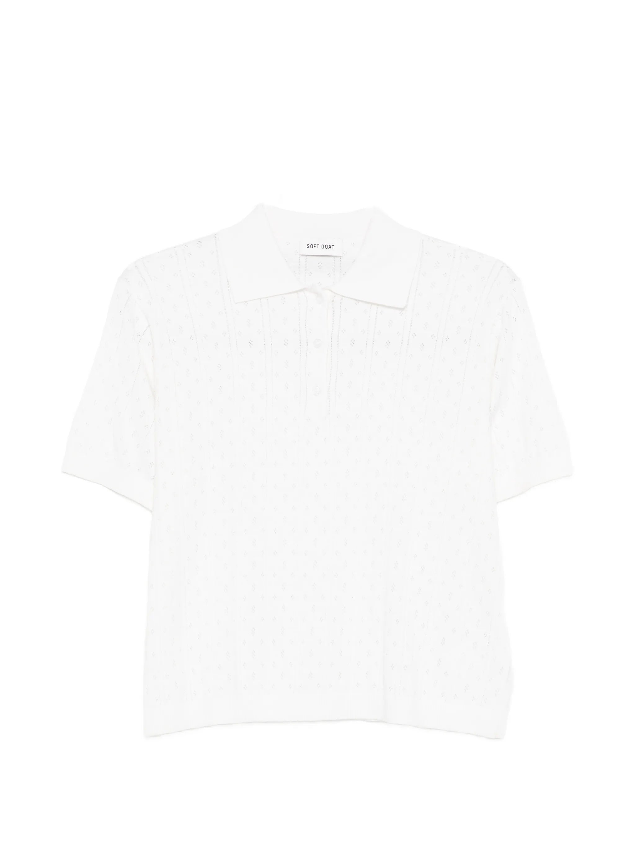 pointelle polo top