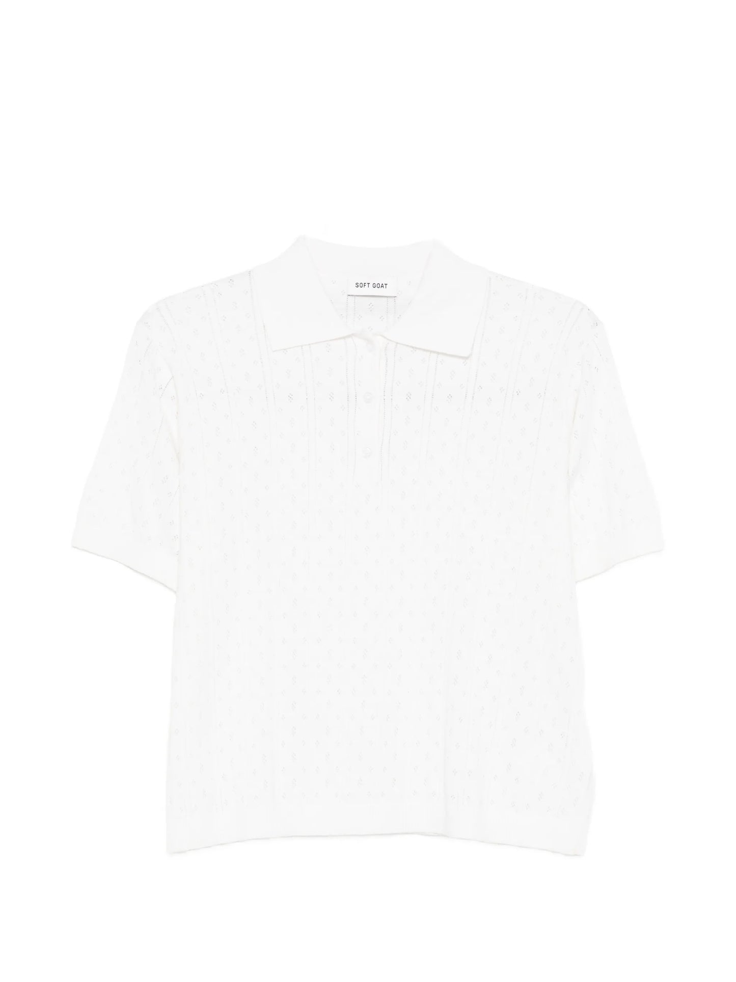 pointelle polo top
