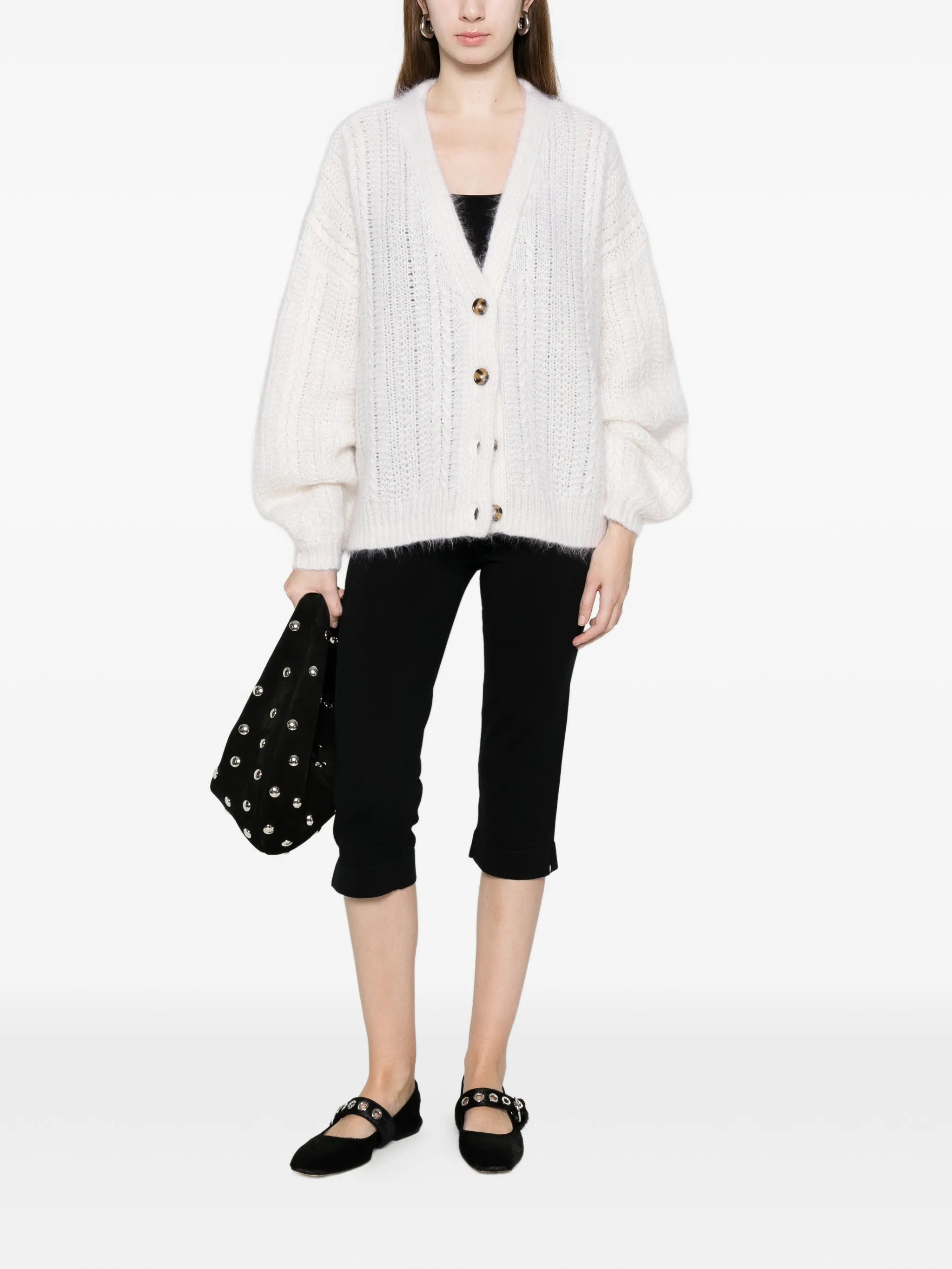 buttoned cardigan