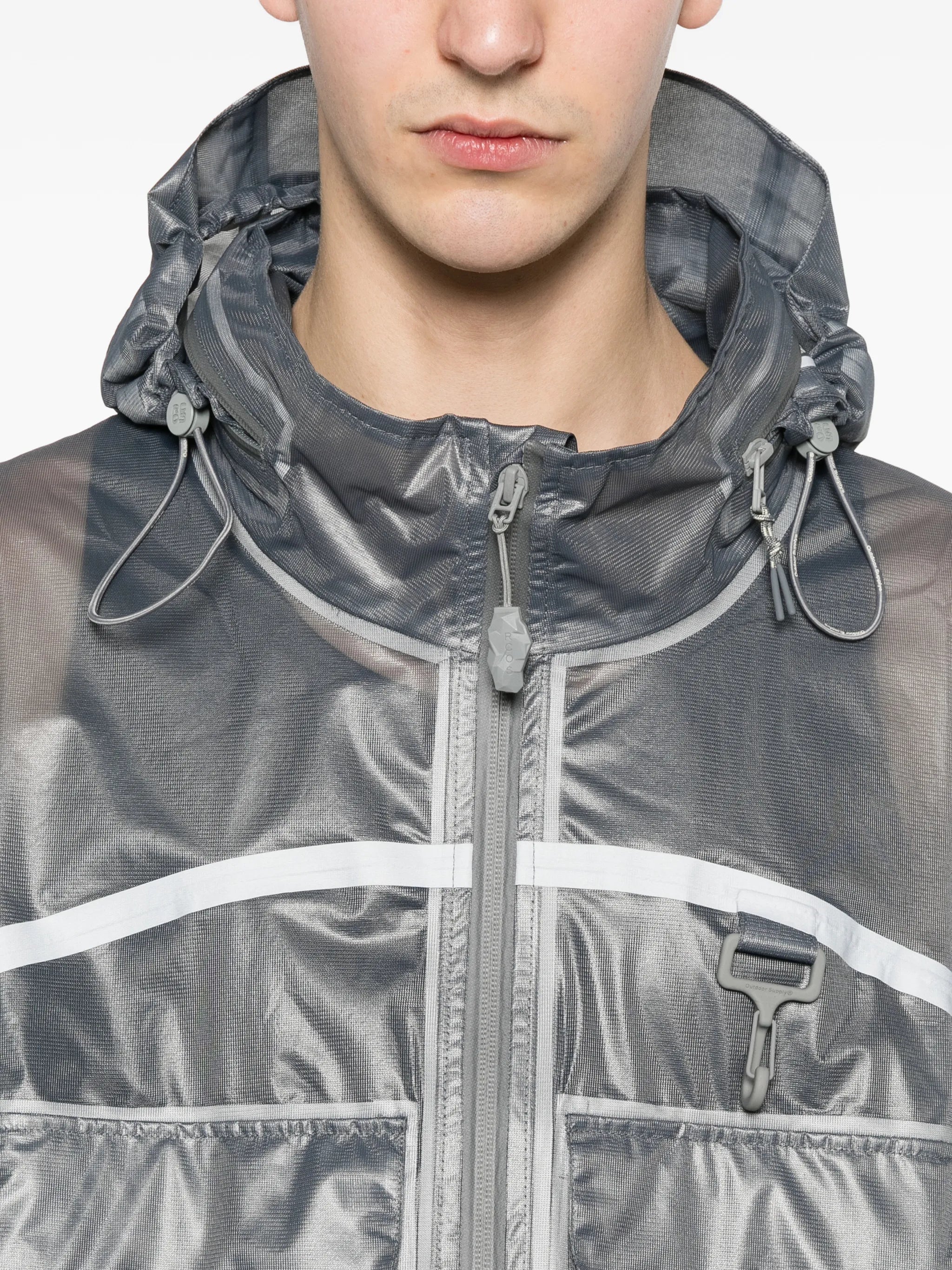 Owens shell hooded jacket