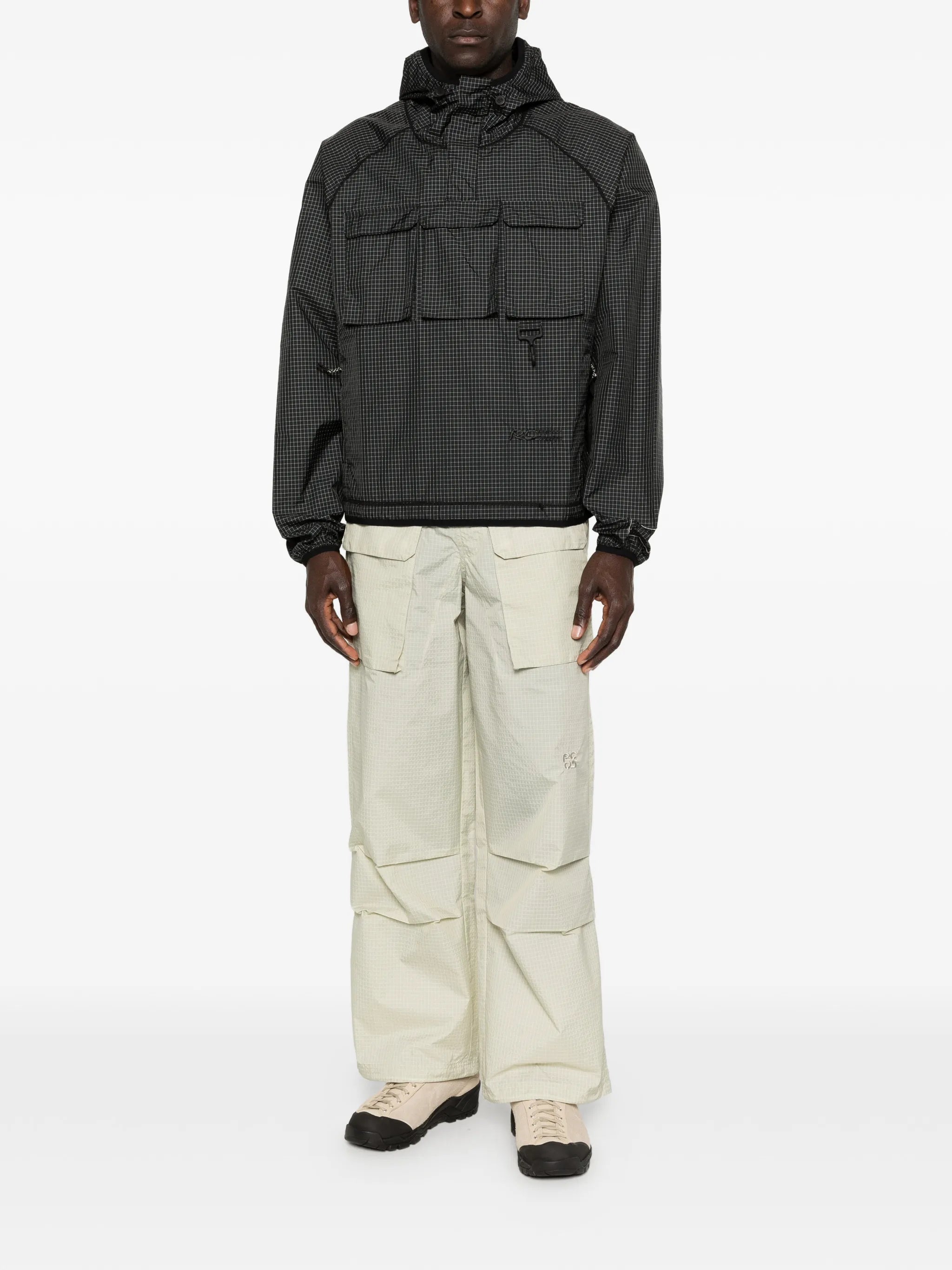 hooded zip-up jacket