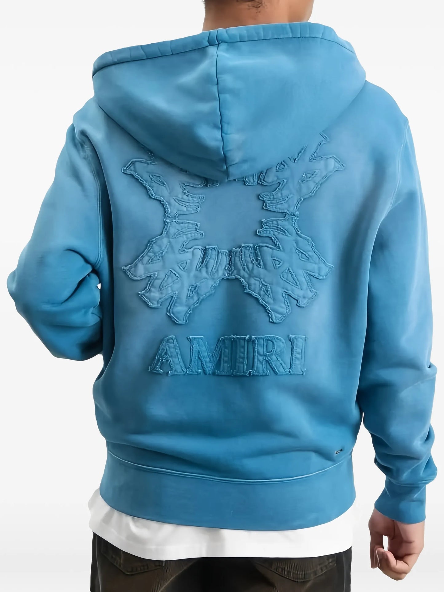 appliqué zip hoodie