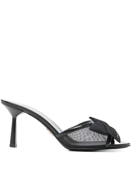 bow mesh sandals