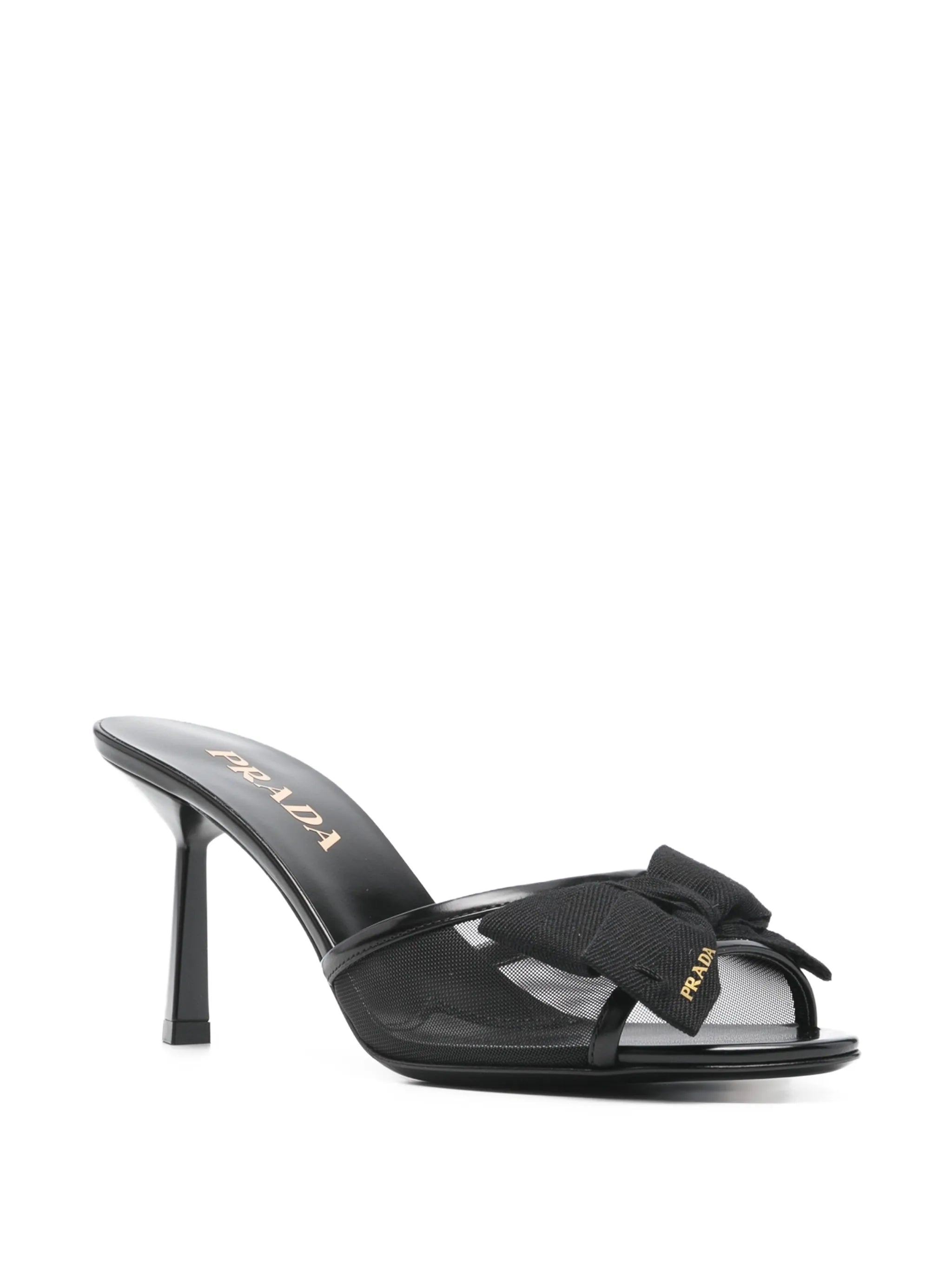 bow mesh sandals