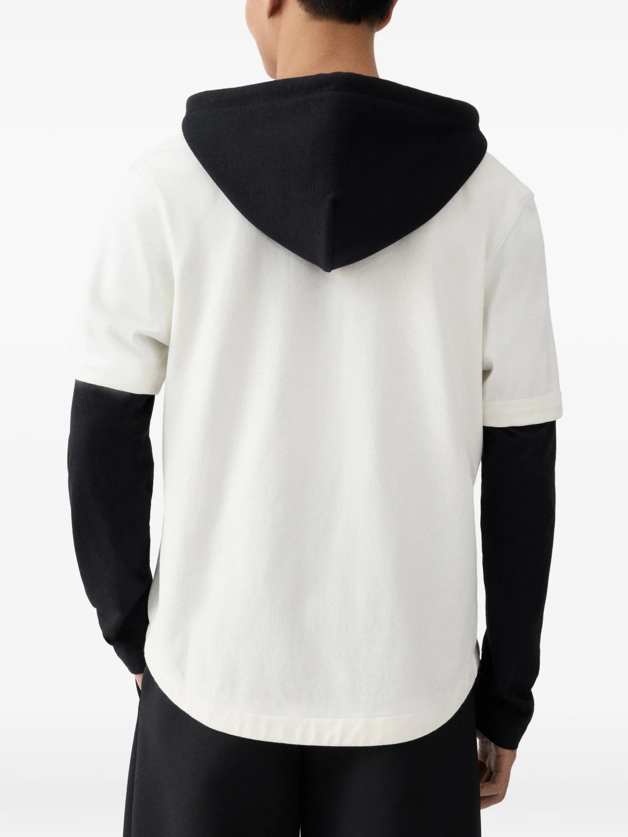 The Letro layered logo-patch hoodie