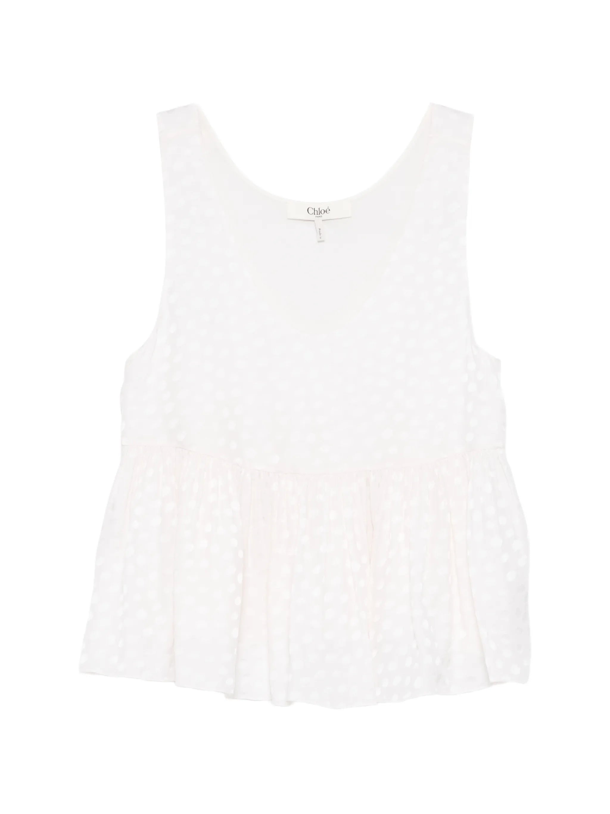 jacquard peplum hem top