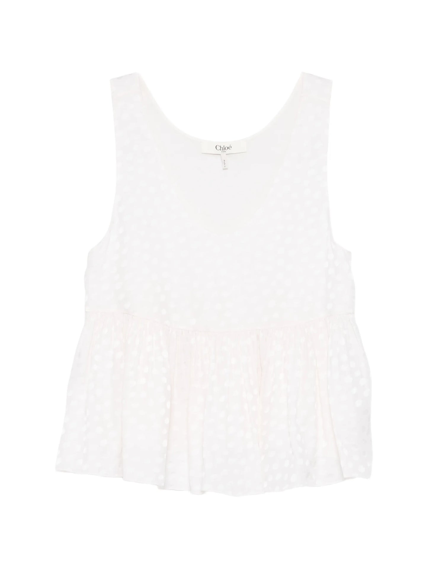 jacquard peplum hem top