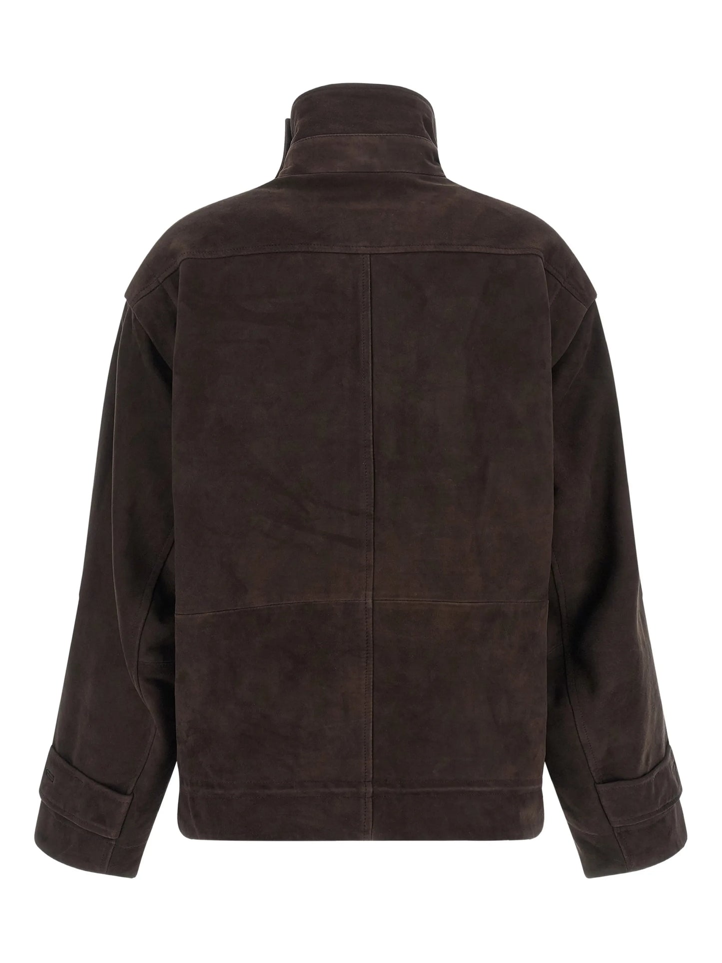high-neck oversized jacket