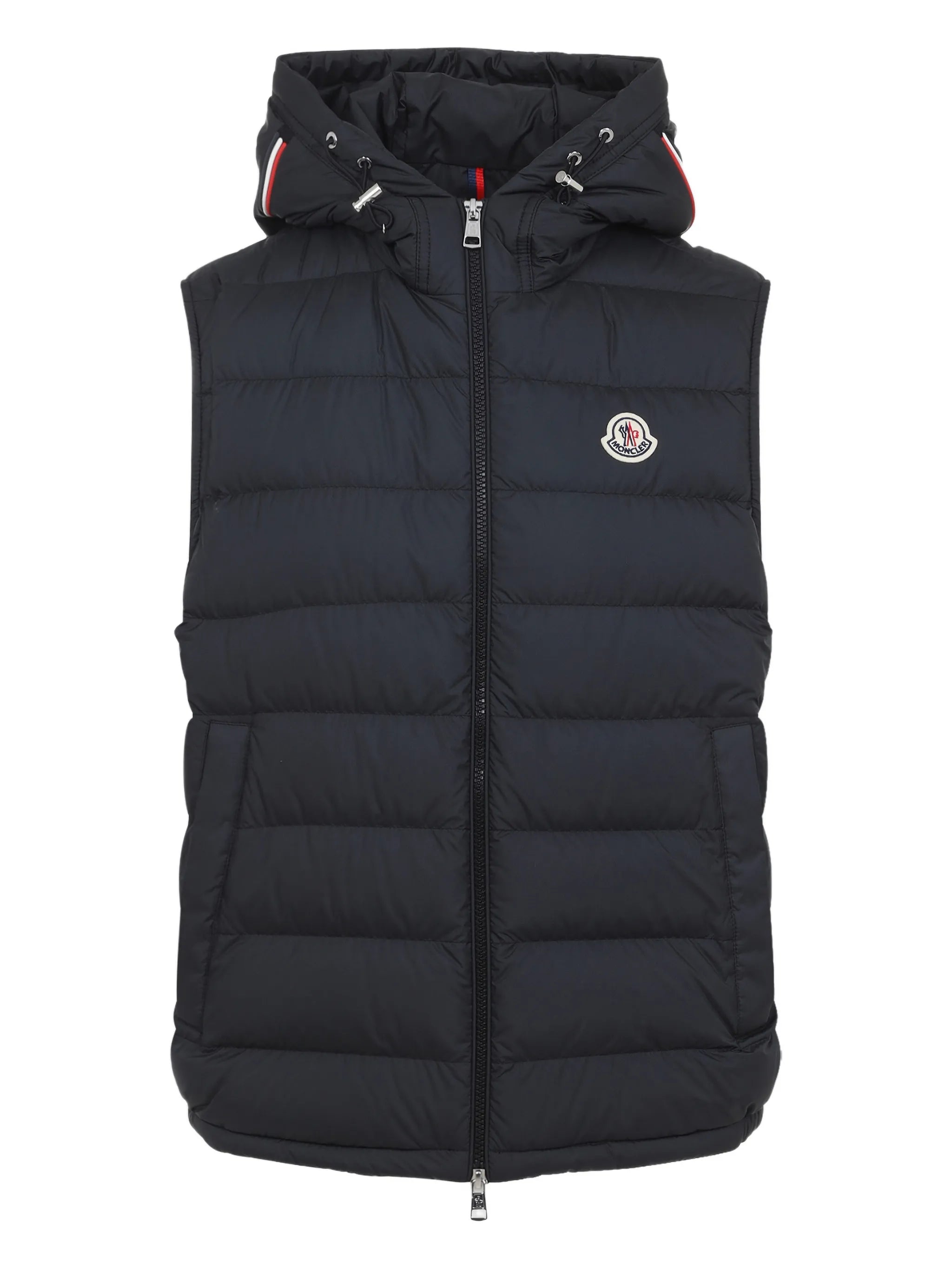 Marseillan hooded logo-patch gilet