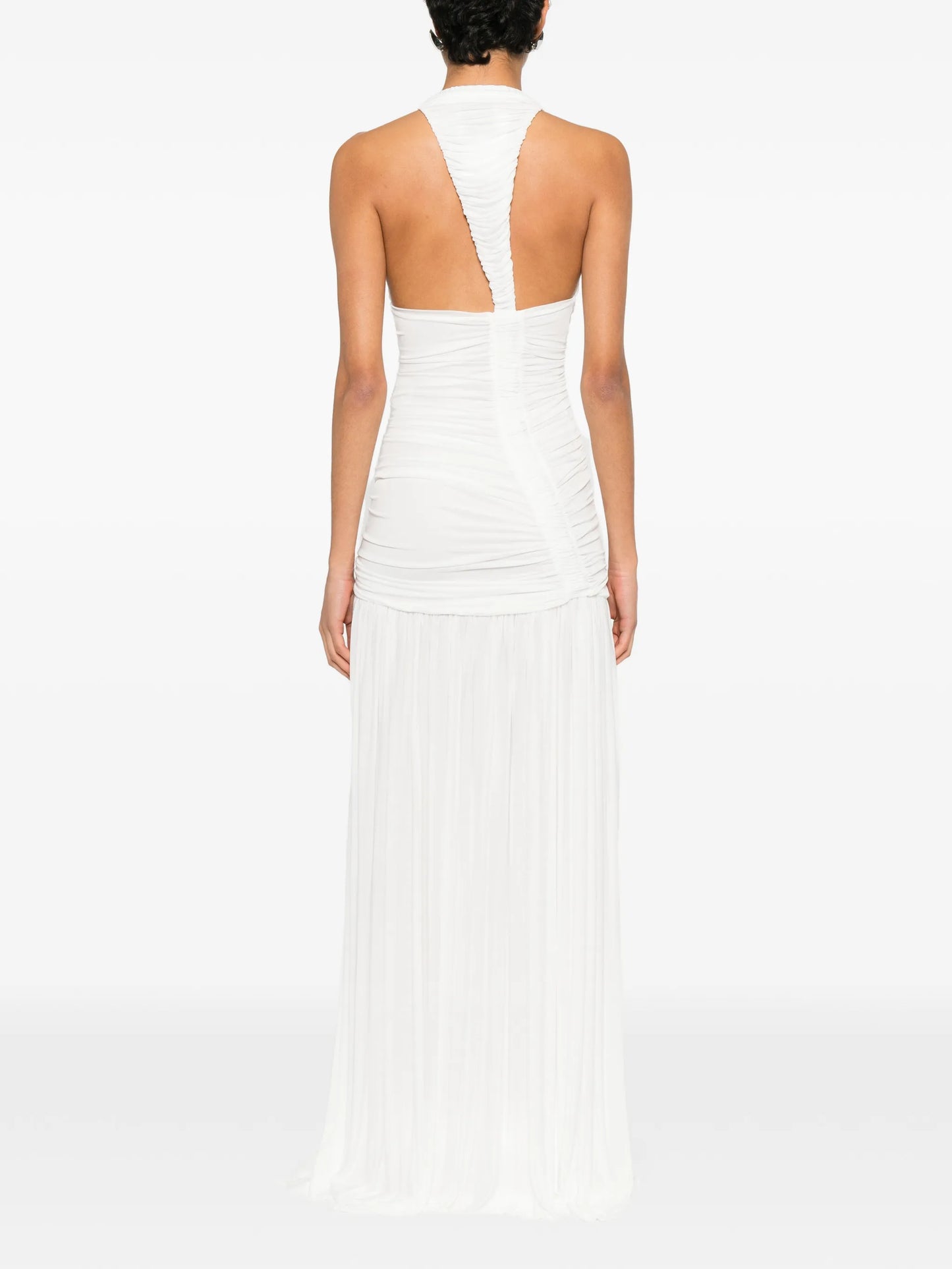 Orion V-neck pleated maxi dress
