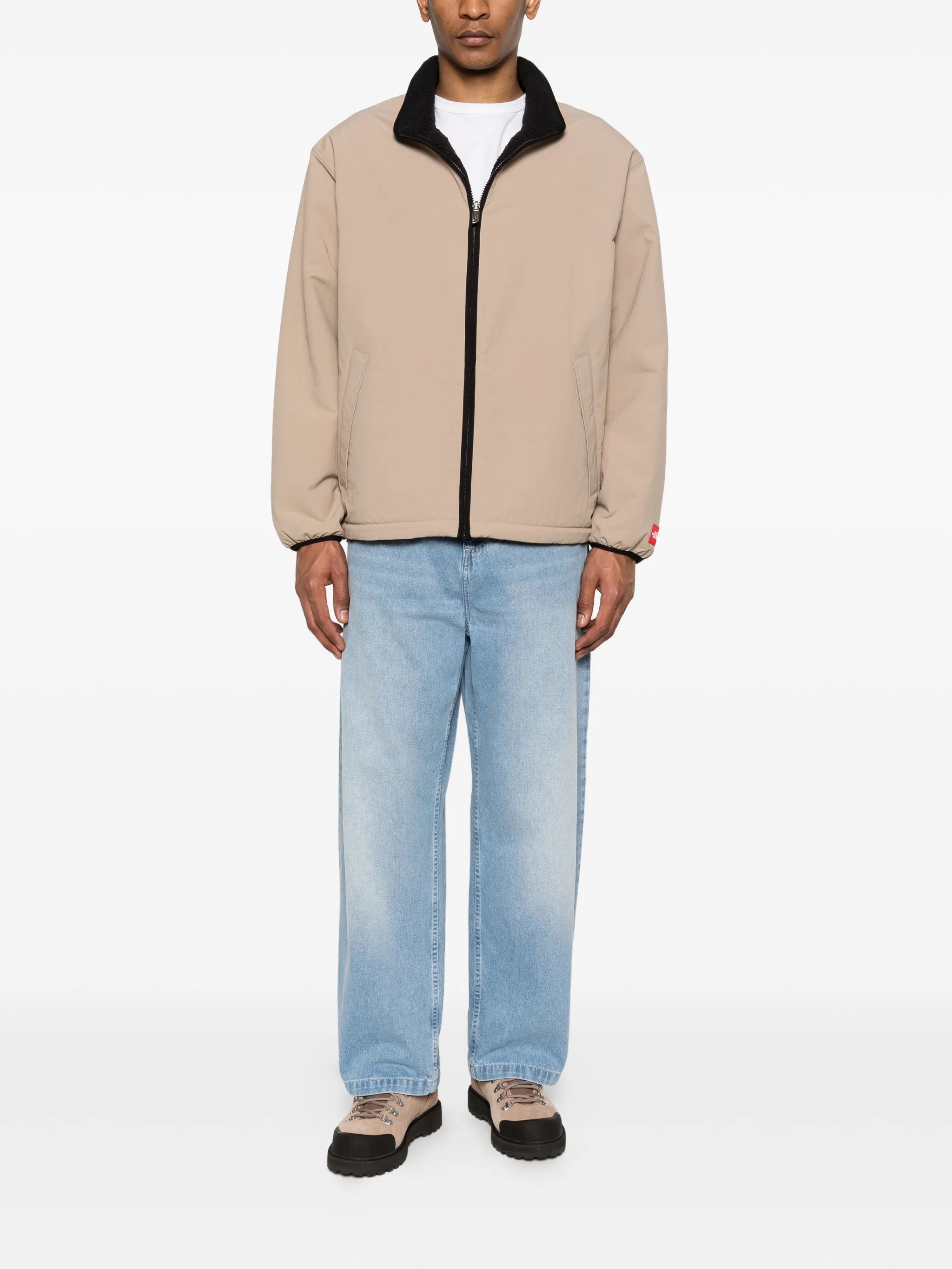 reversible fleece-texture jacket