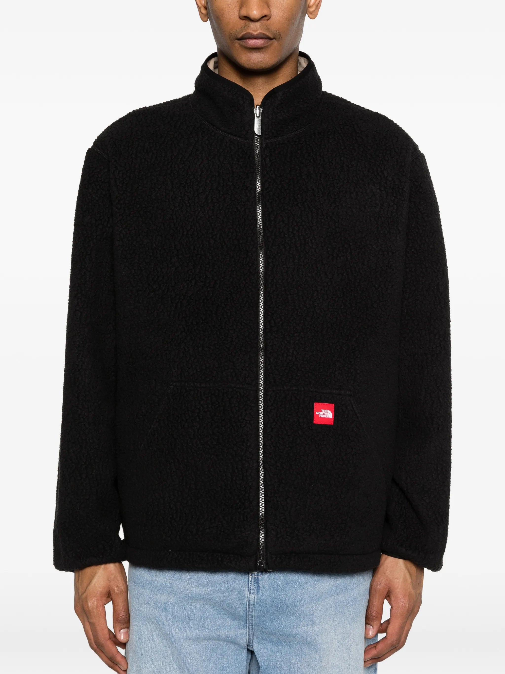 reversible fleece-texture jacket