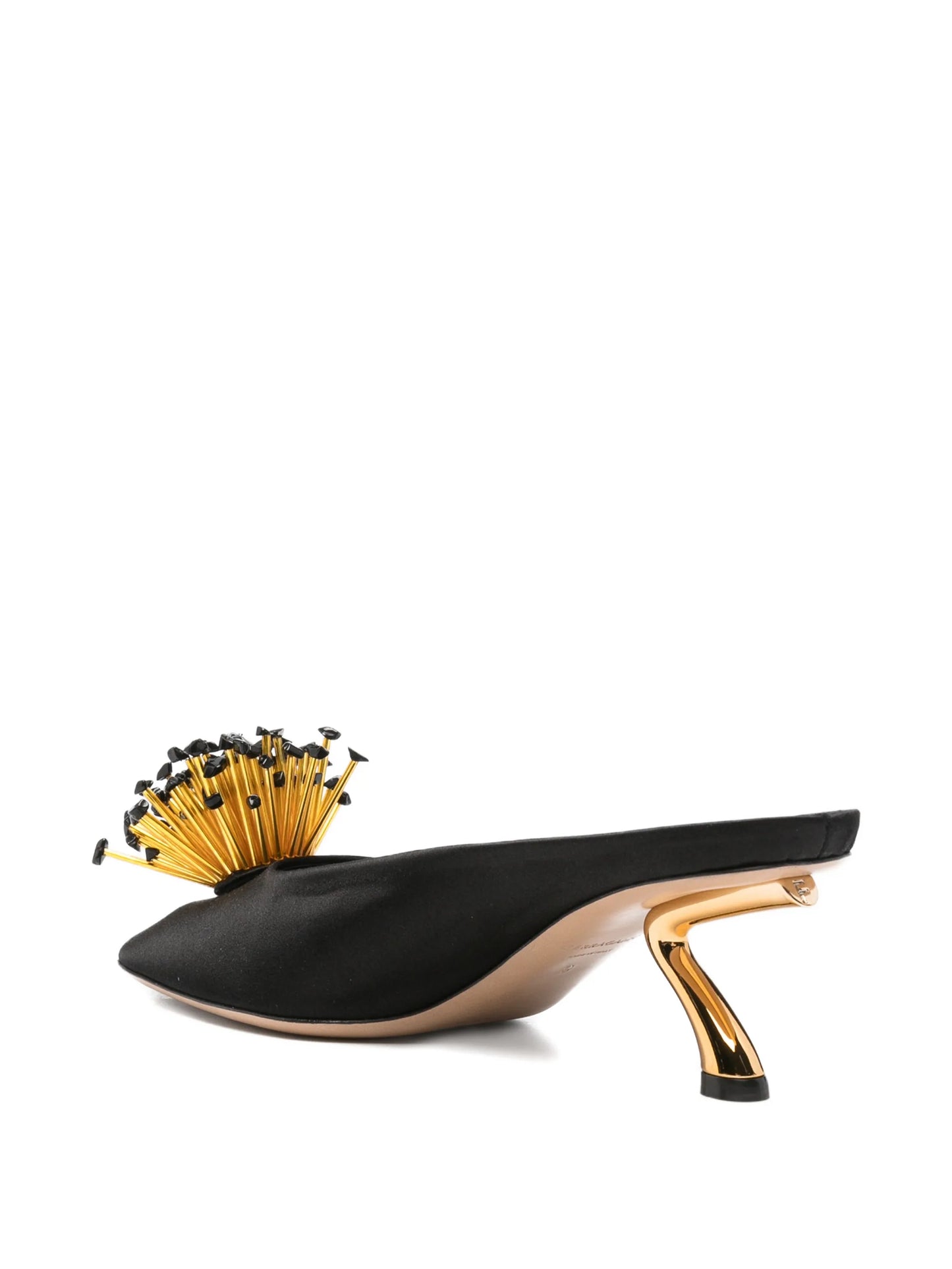 S-shaped heel mules