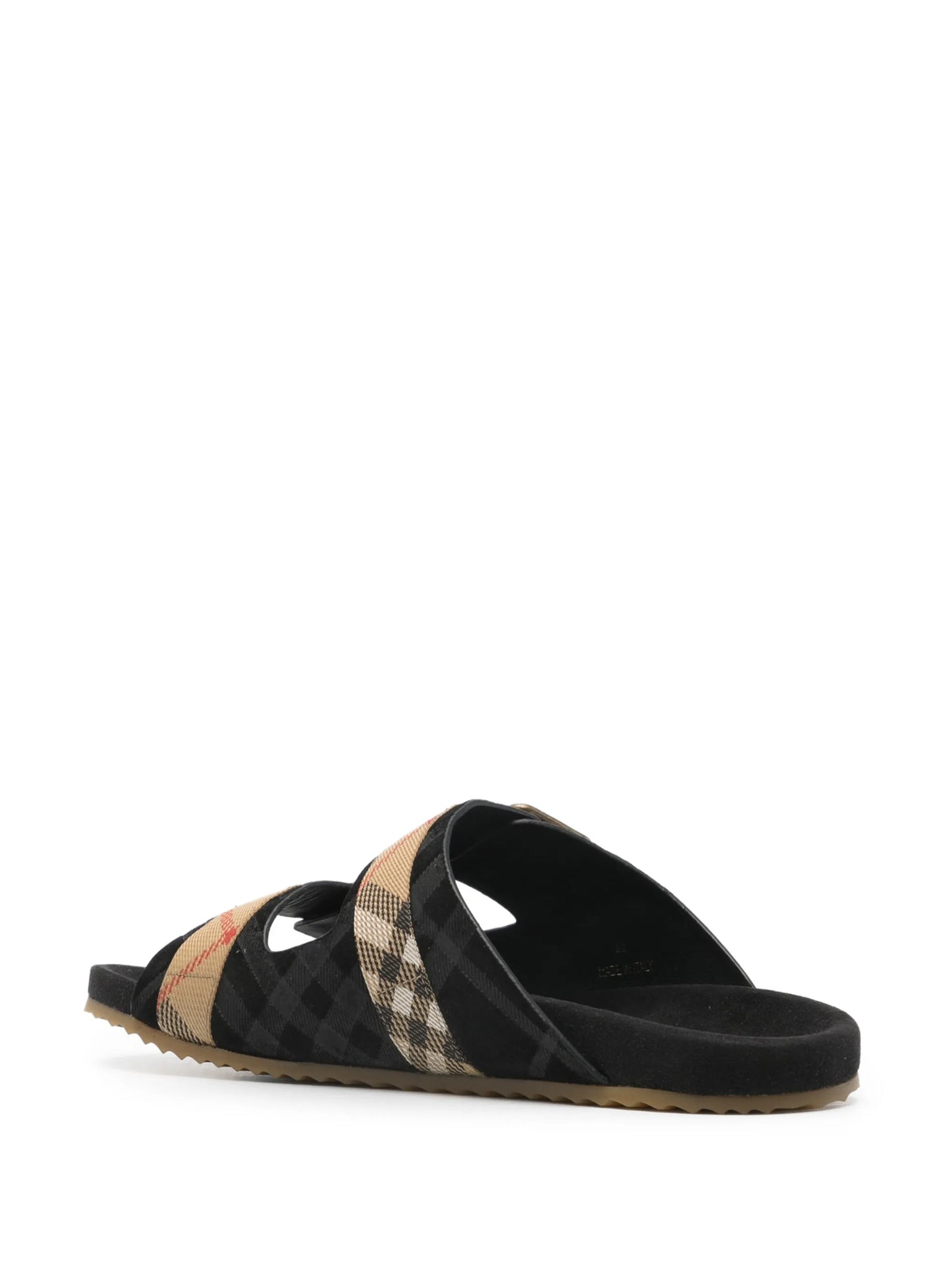 Urchin check suede flat sandals