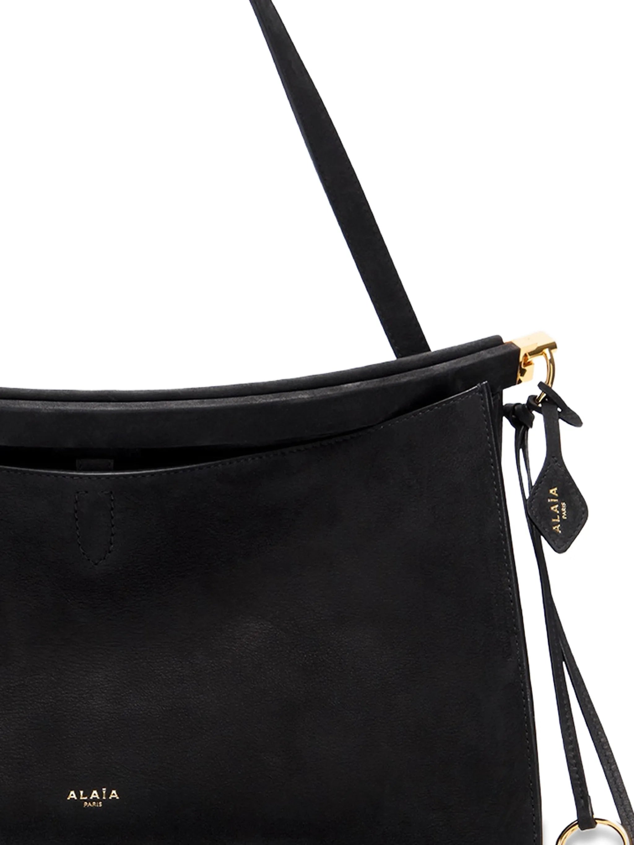 35 Le Click Pocket nubuck shoulder bag