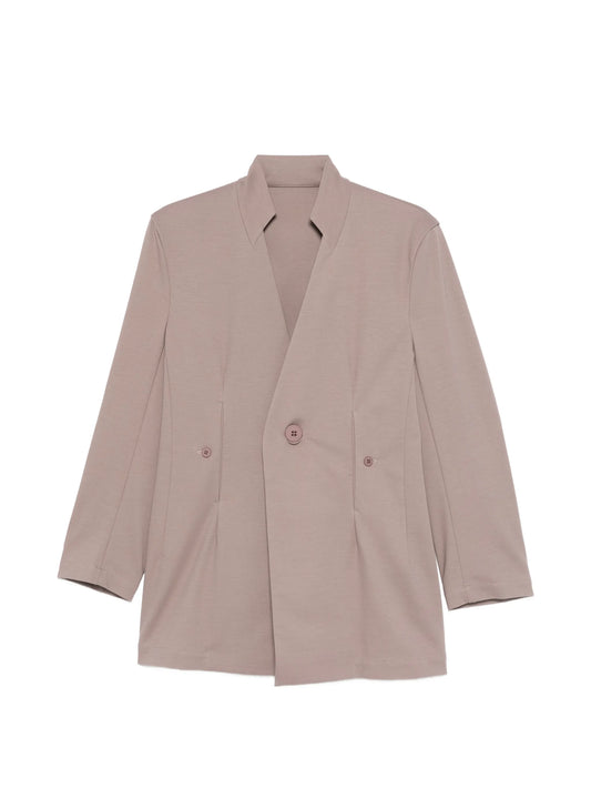 button-fastening single-breasted blazer
