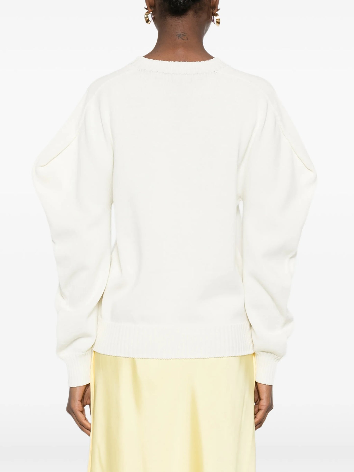 puffed-sleeve sweater