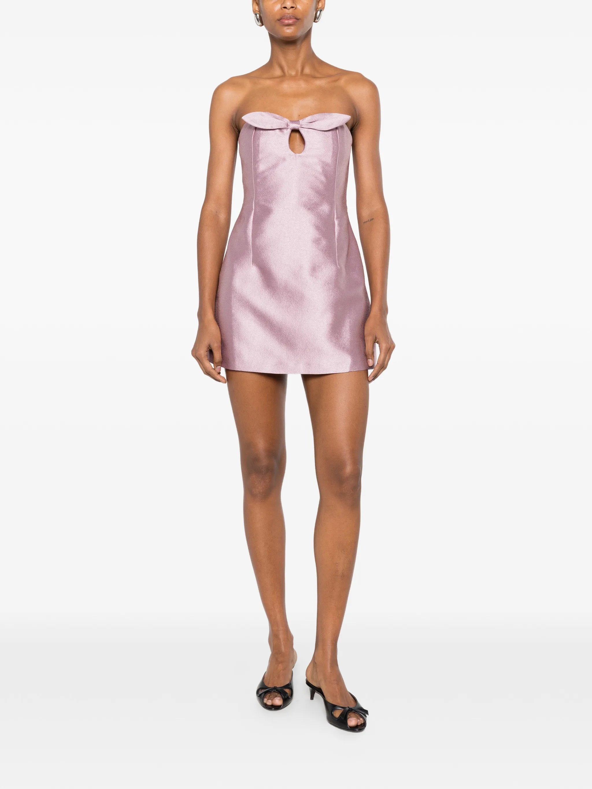 Charlotte bow-detail mini dress