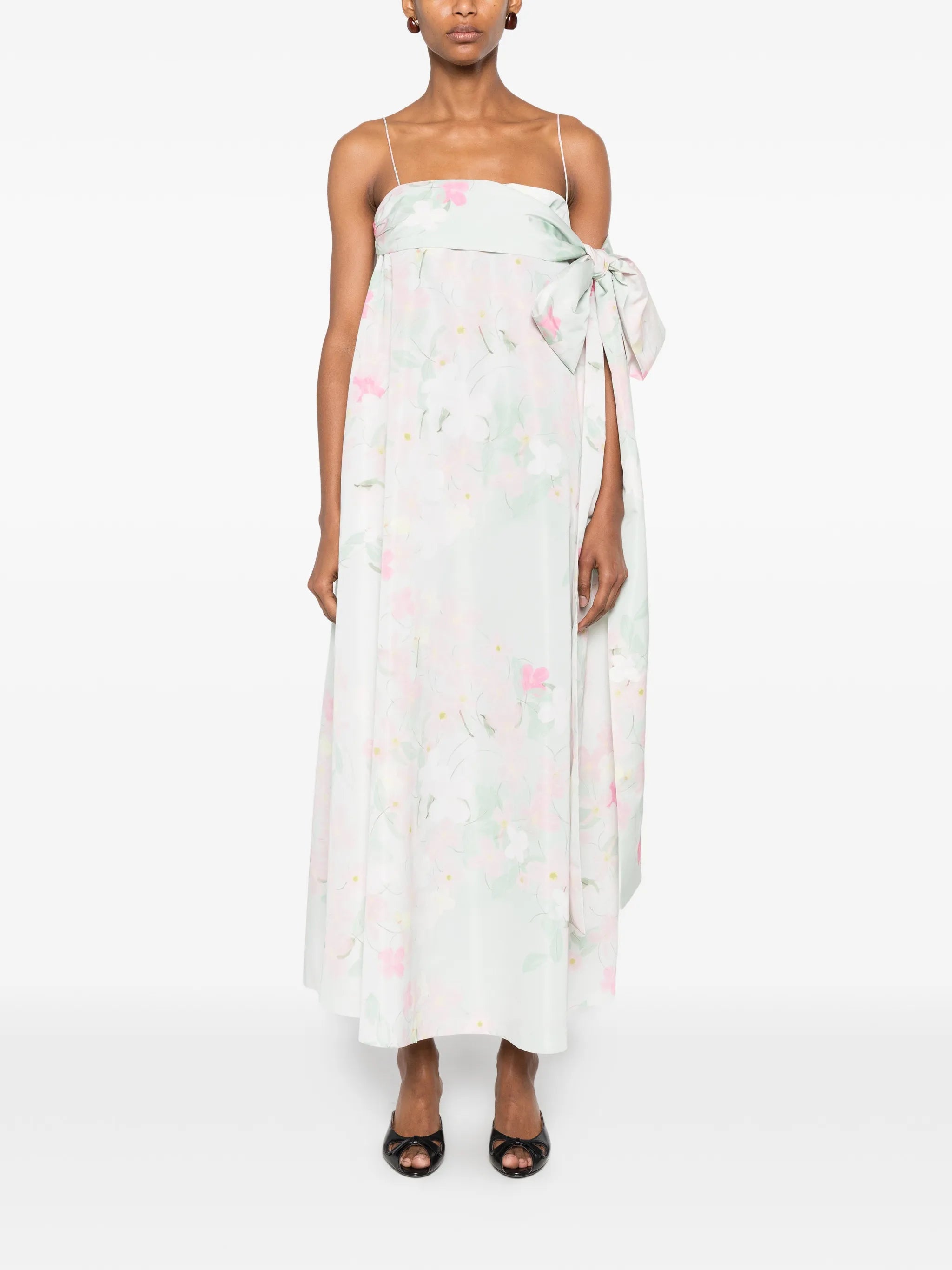 Bailey floral-print bow-detail dress