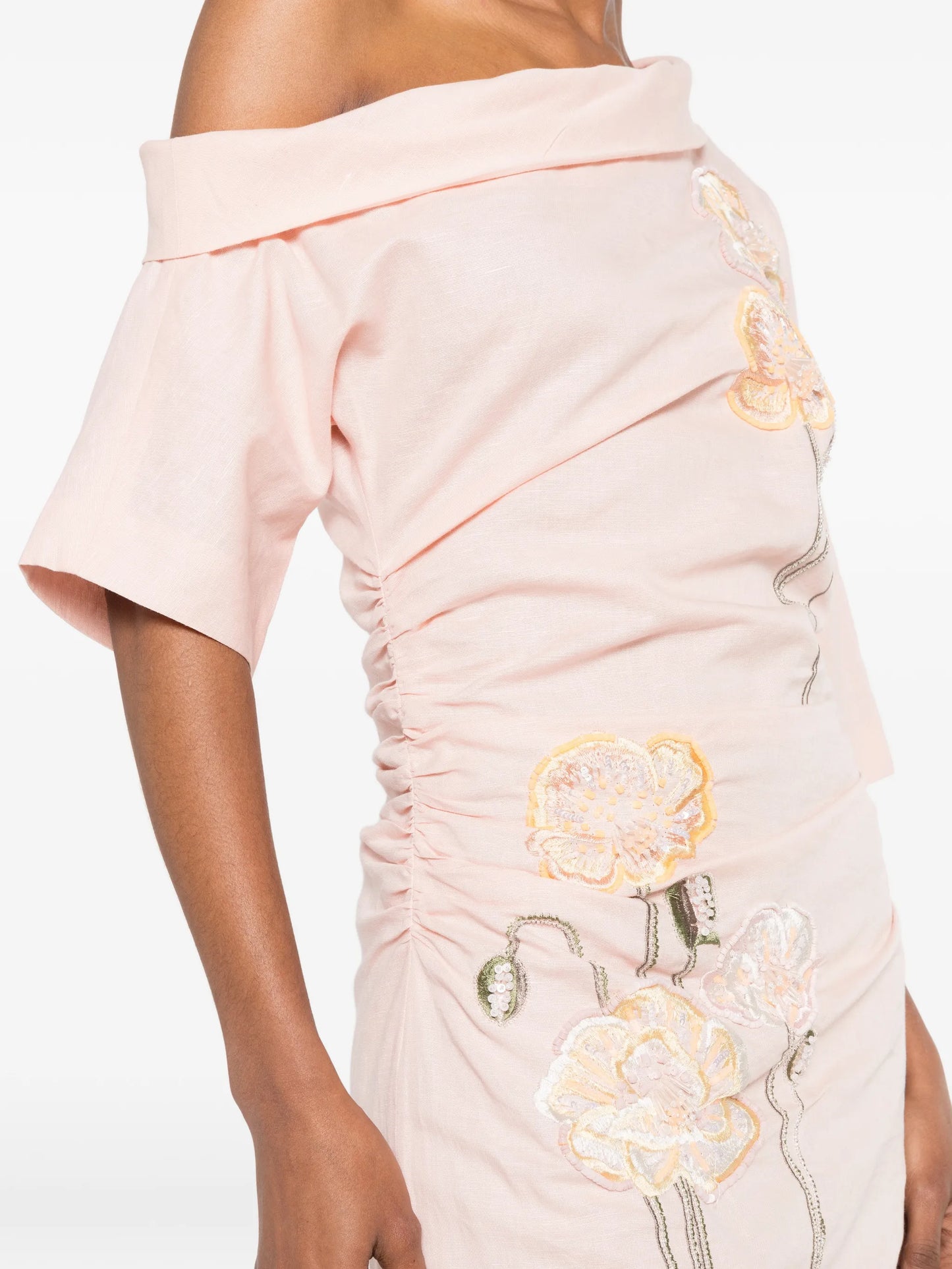 Bowery floral-embroidered dress