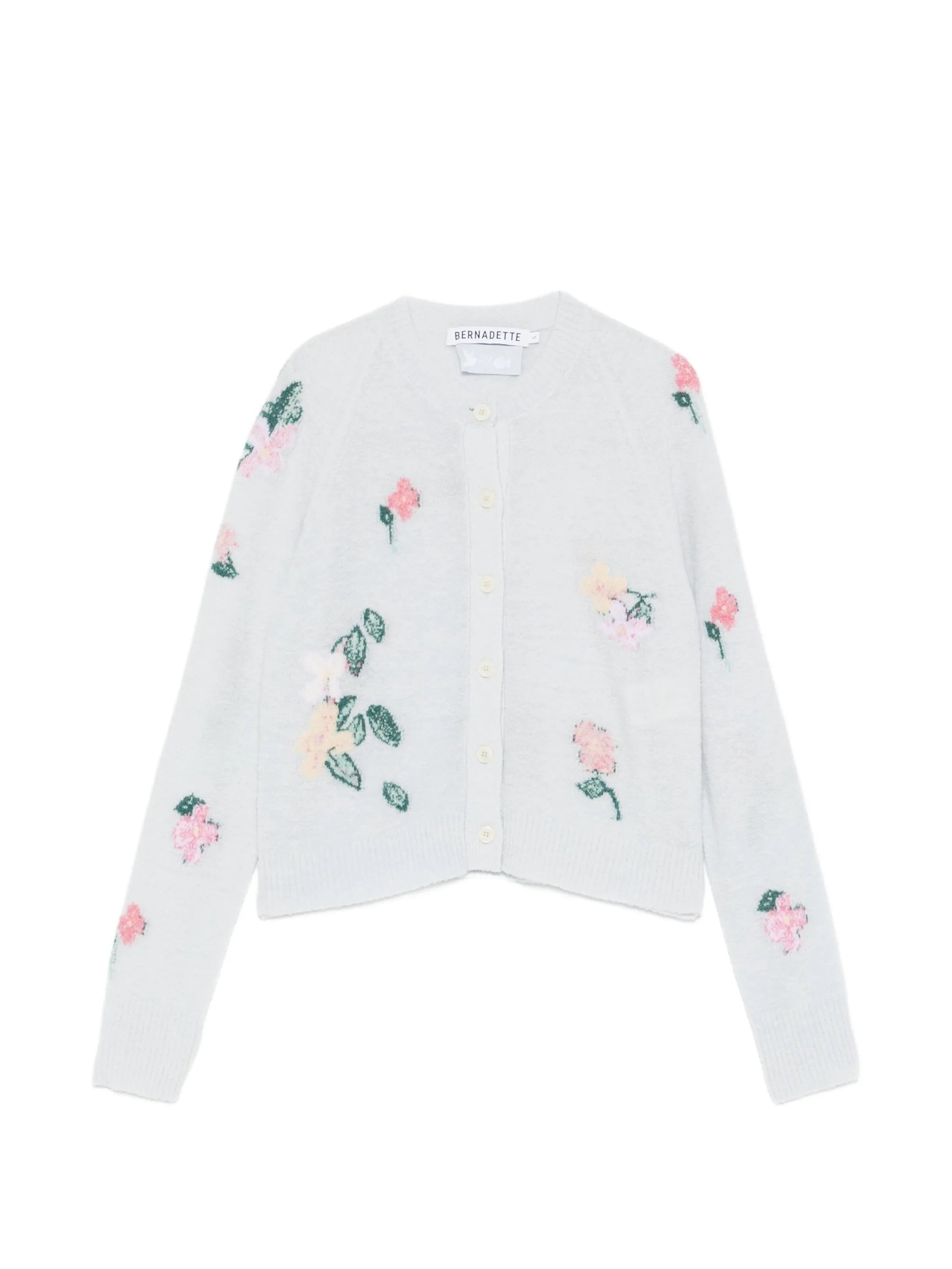 Clemence floral-intarsia cardigan