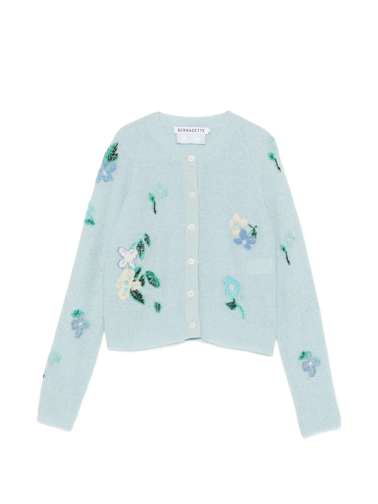 Clemence floral-intarsia cardigan