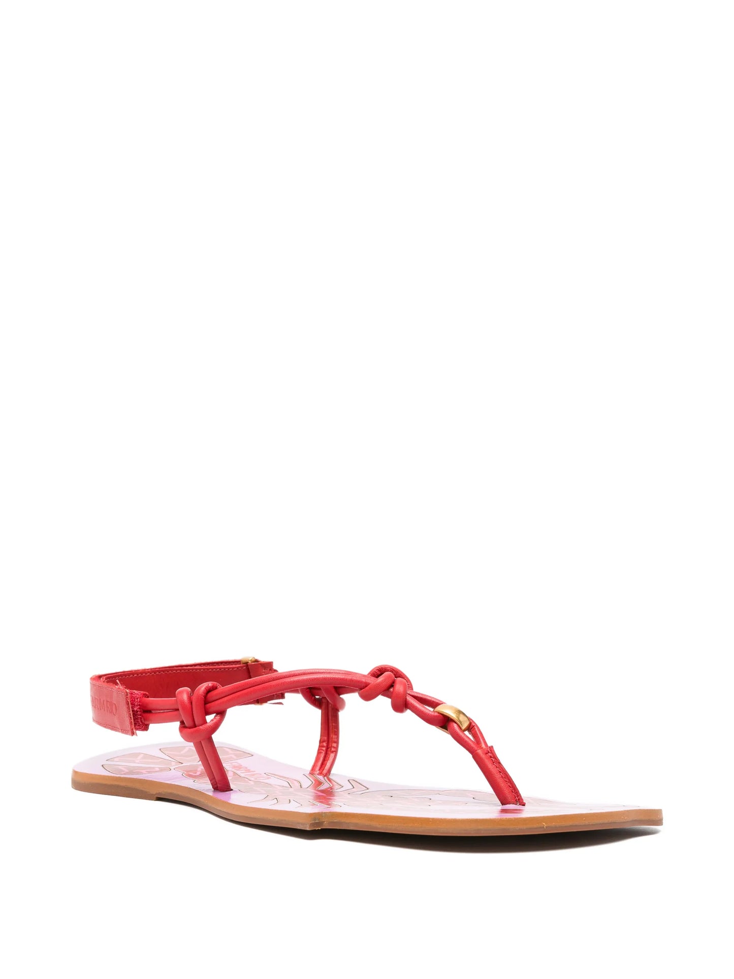 lobster knotted-strap sandals
