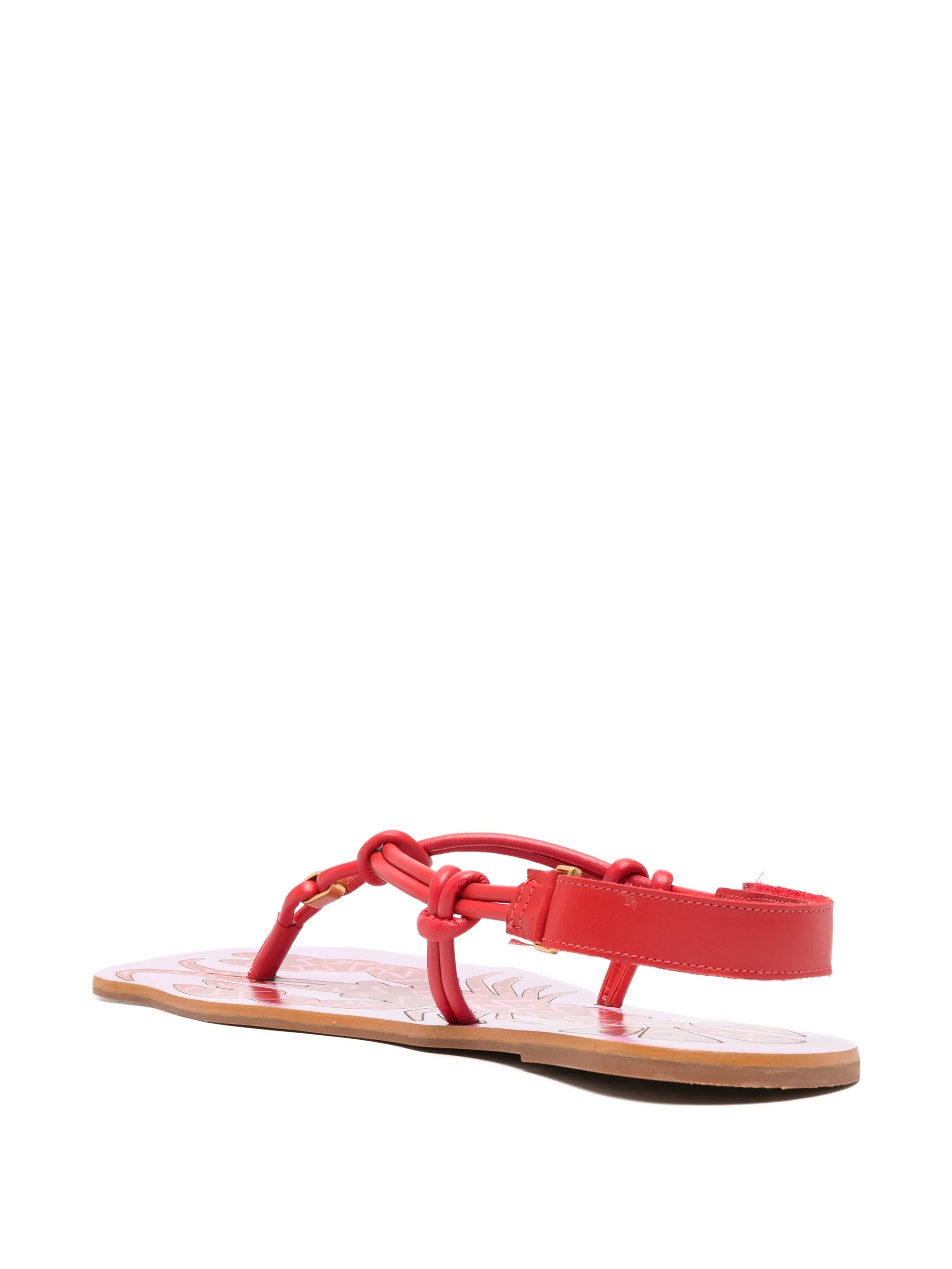 lobster knotted-strap sandals